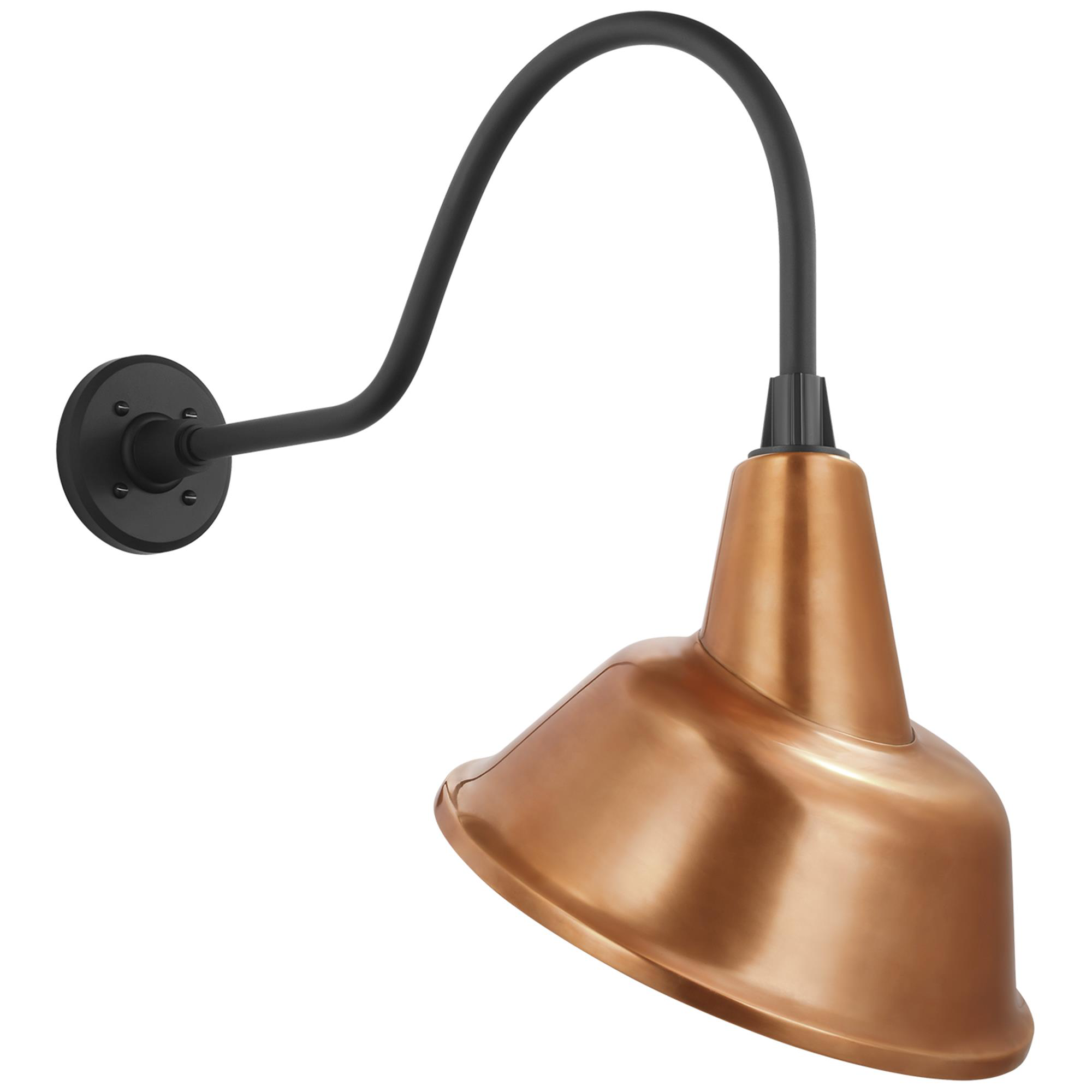 Shown in Matte Black finish and Copper shade