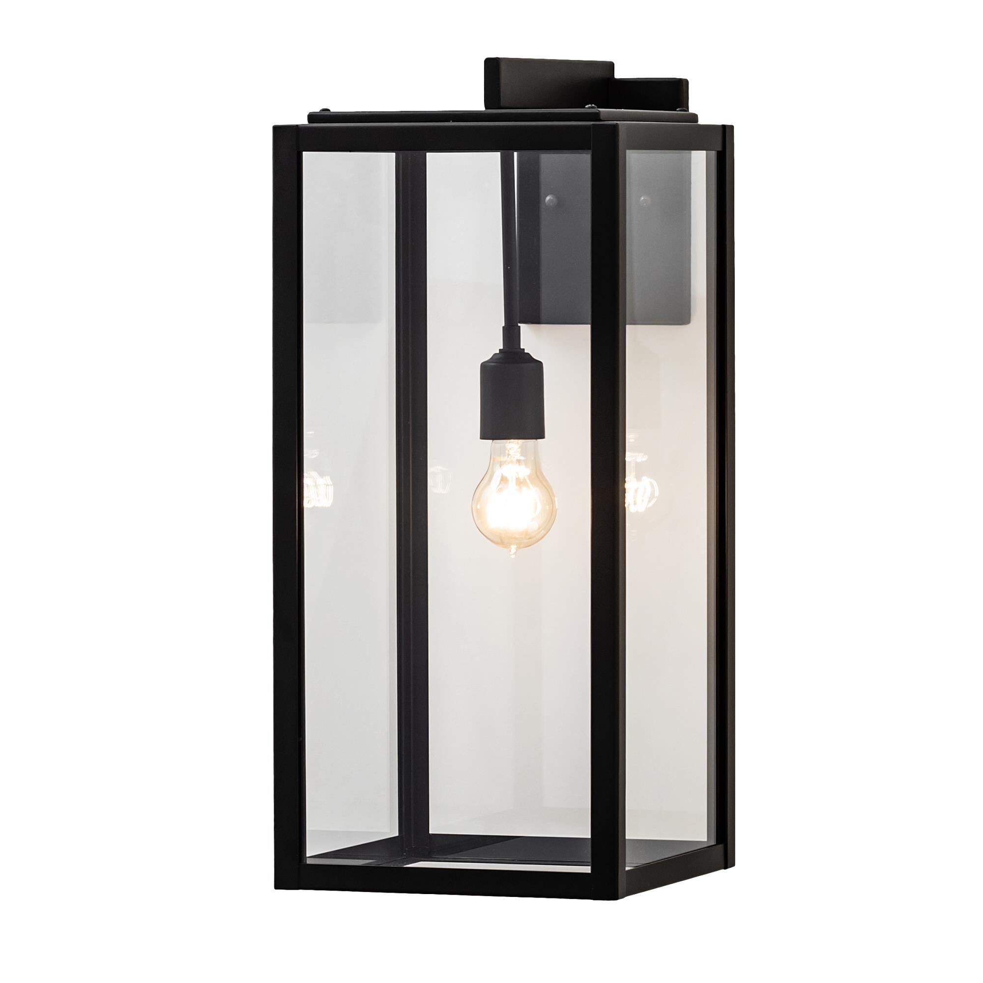 Shown with Black Metal Finish;Clear glass