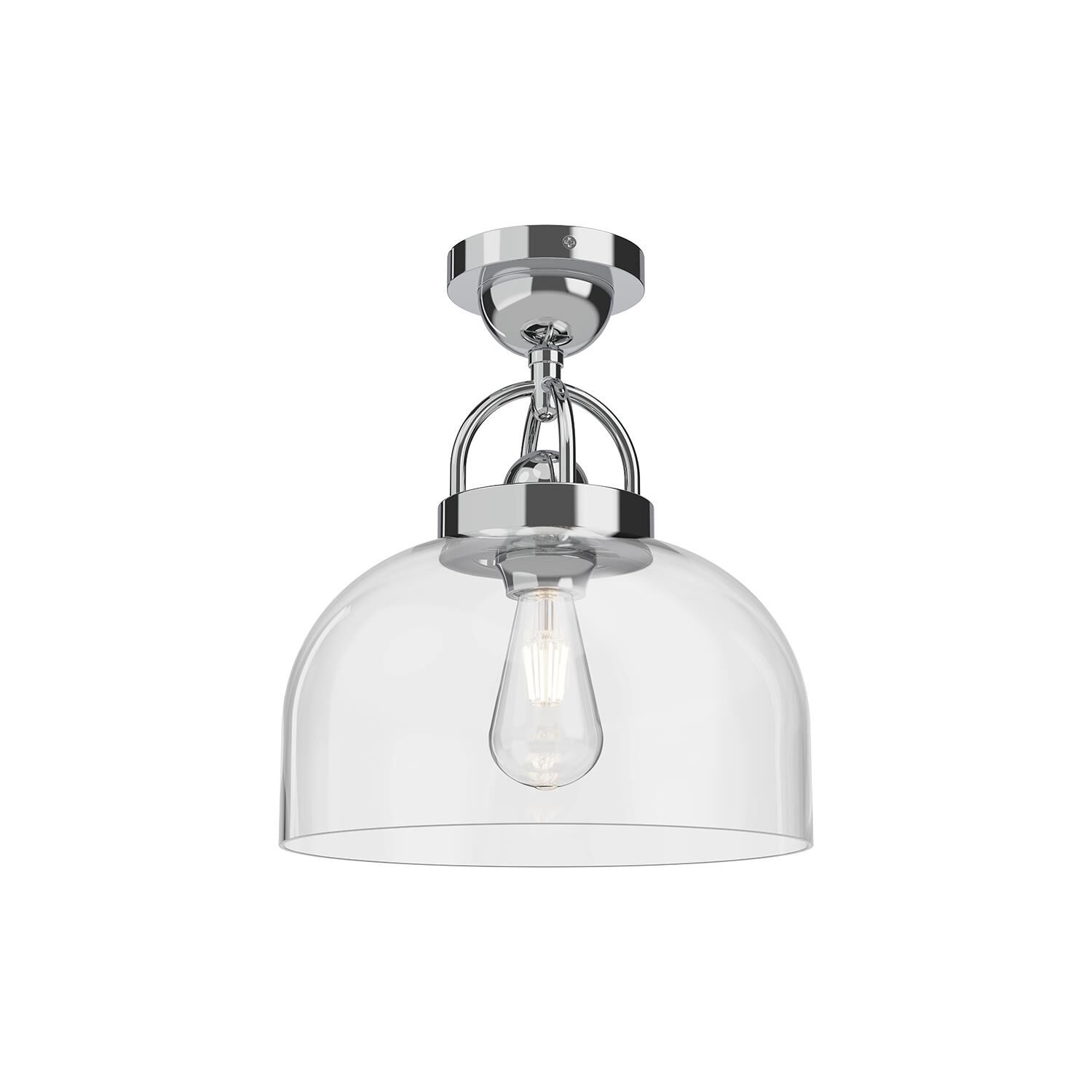 Lancaster 11 Inch 1 Light Semi Flush Mount by Alora Mood
