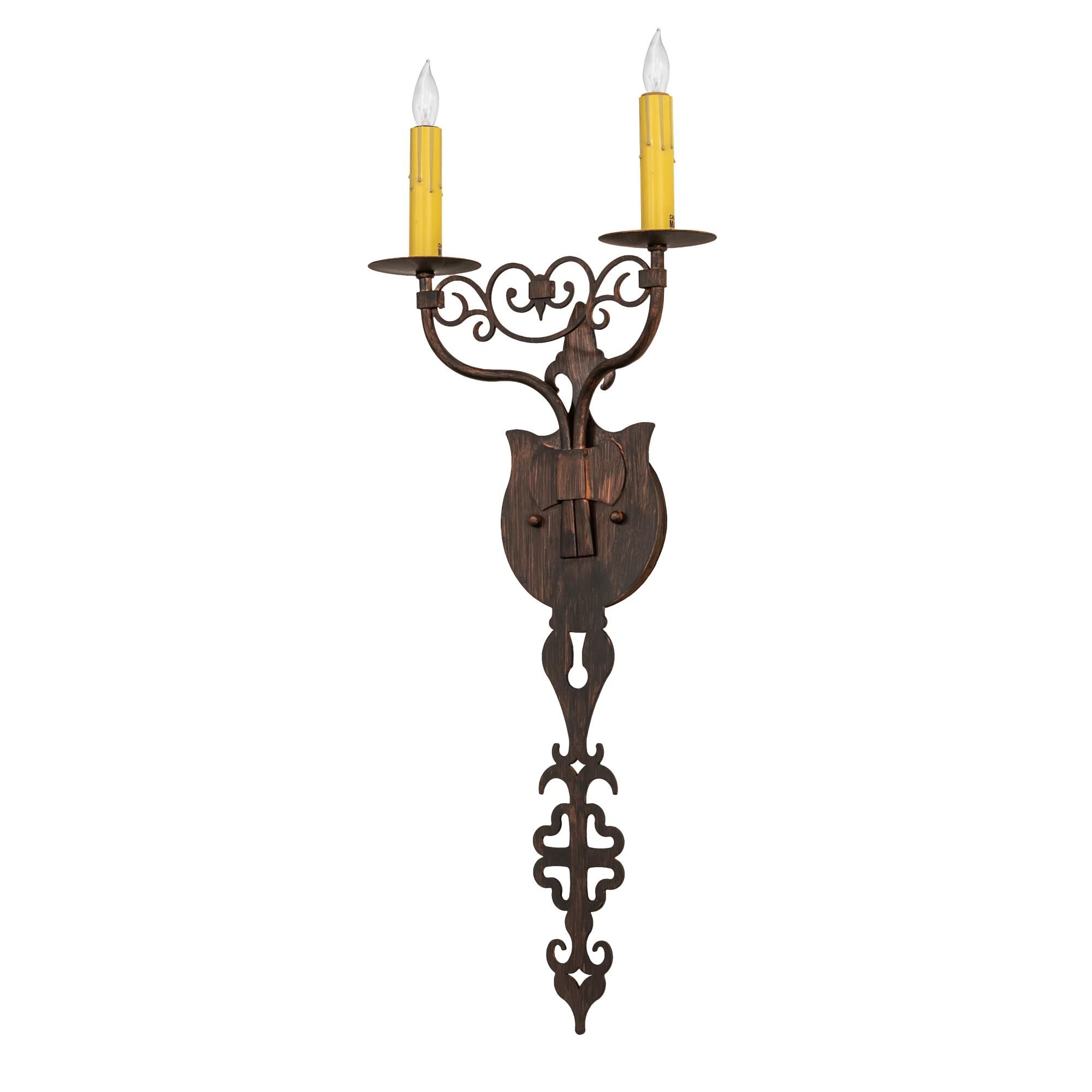 Merano 26 Inch Tall 2 Light Outdoor Wall Light by Meyda Lighting