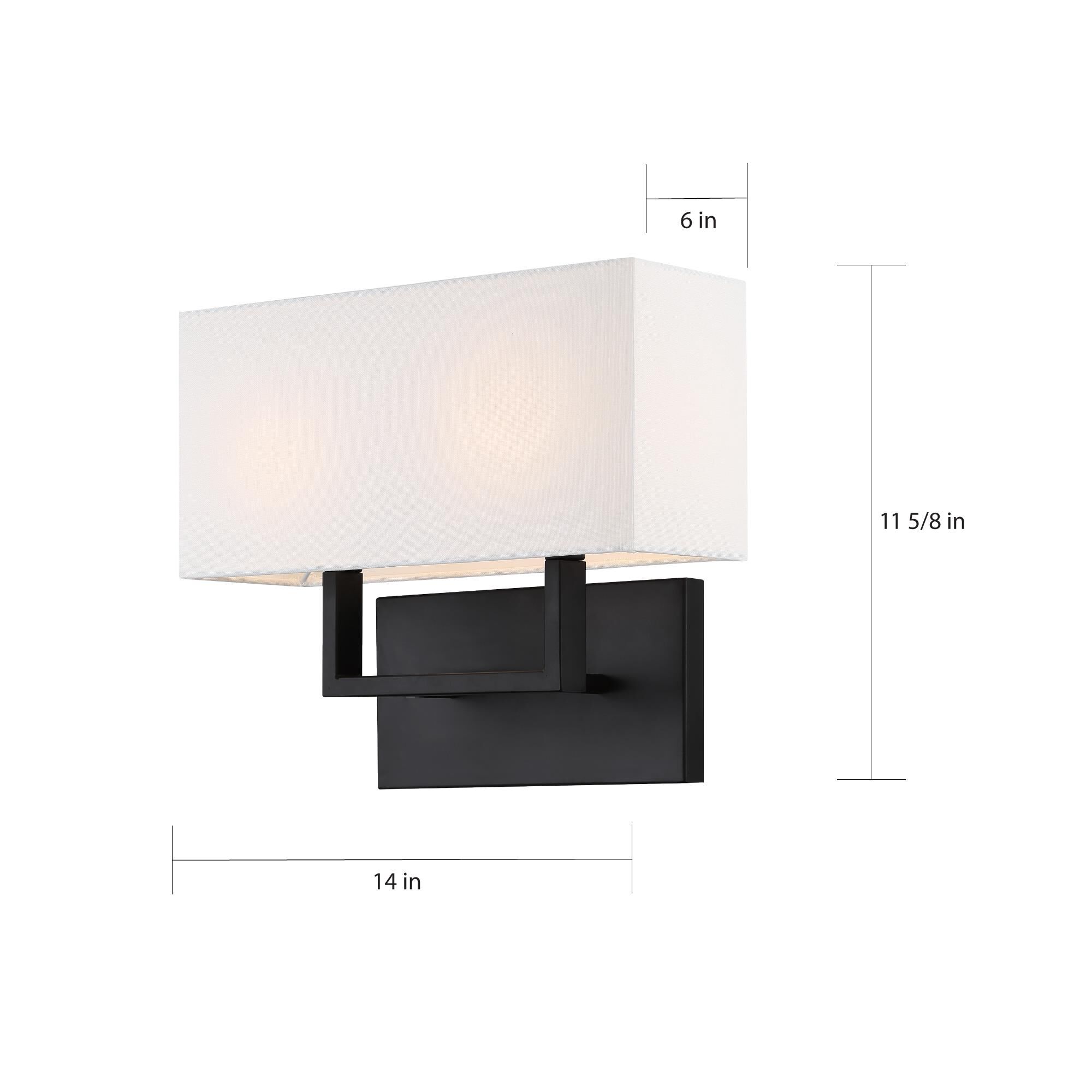 Shown in Aged Bronze finish and White Linen shade