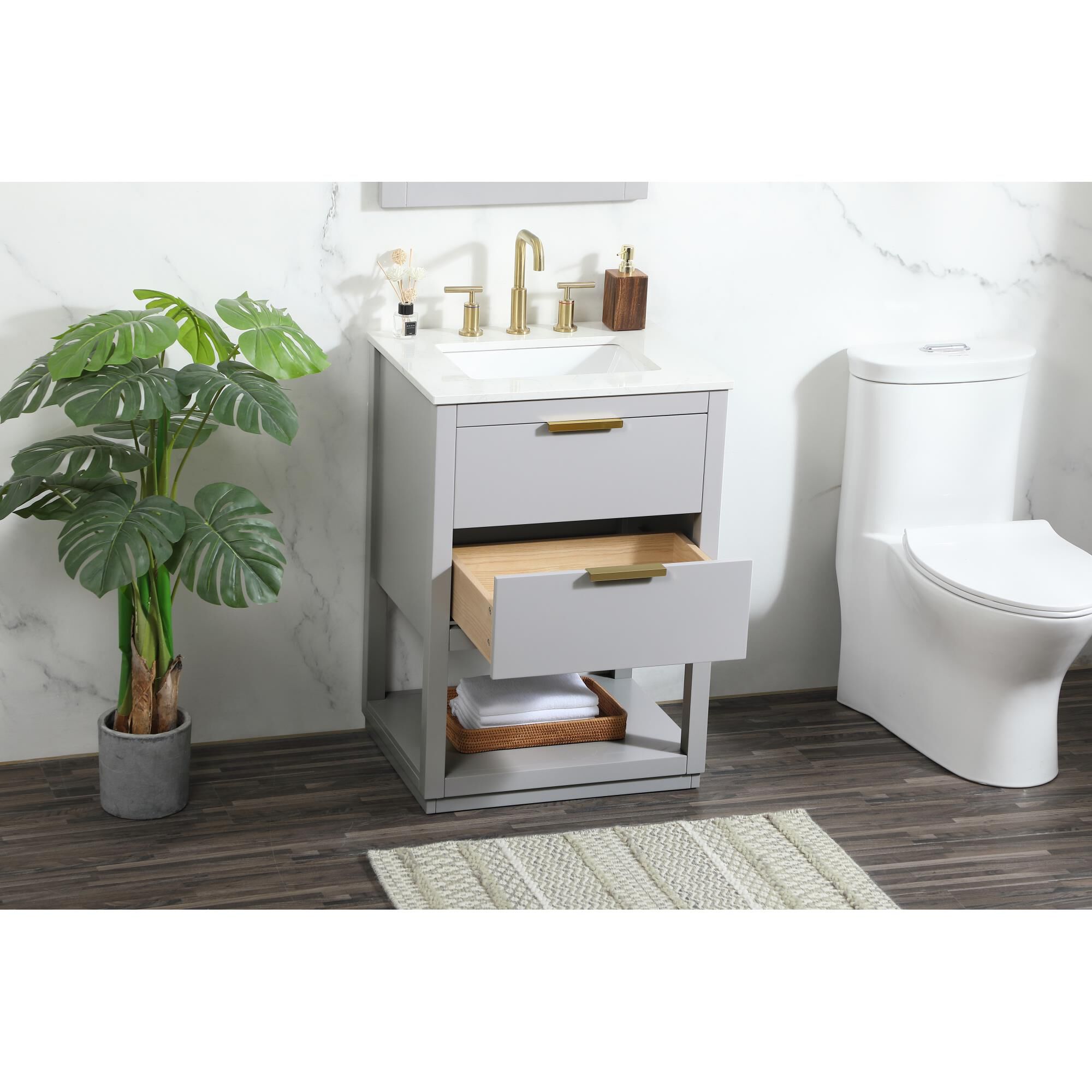 Shown in Grey finish