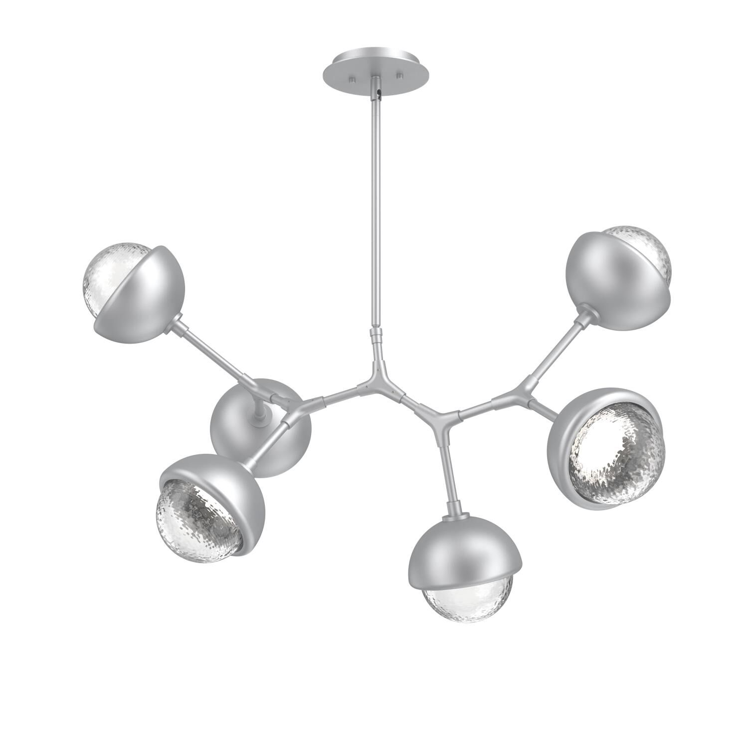 Shown in Classic Silver finish and Clear glass and Metal Shade Matching Finish accent