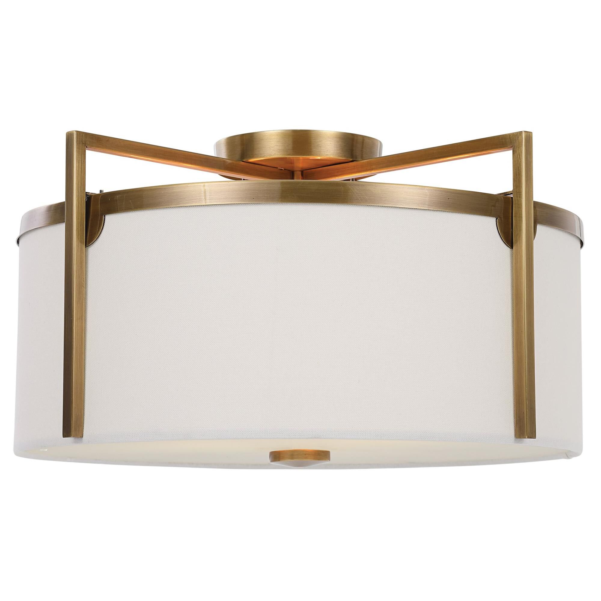 Kalizma Home Colfax 21 Inch 3 Light Semi Flush Mount by Uttermost