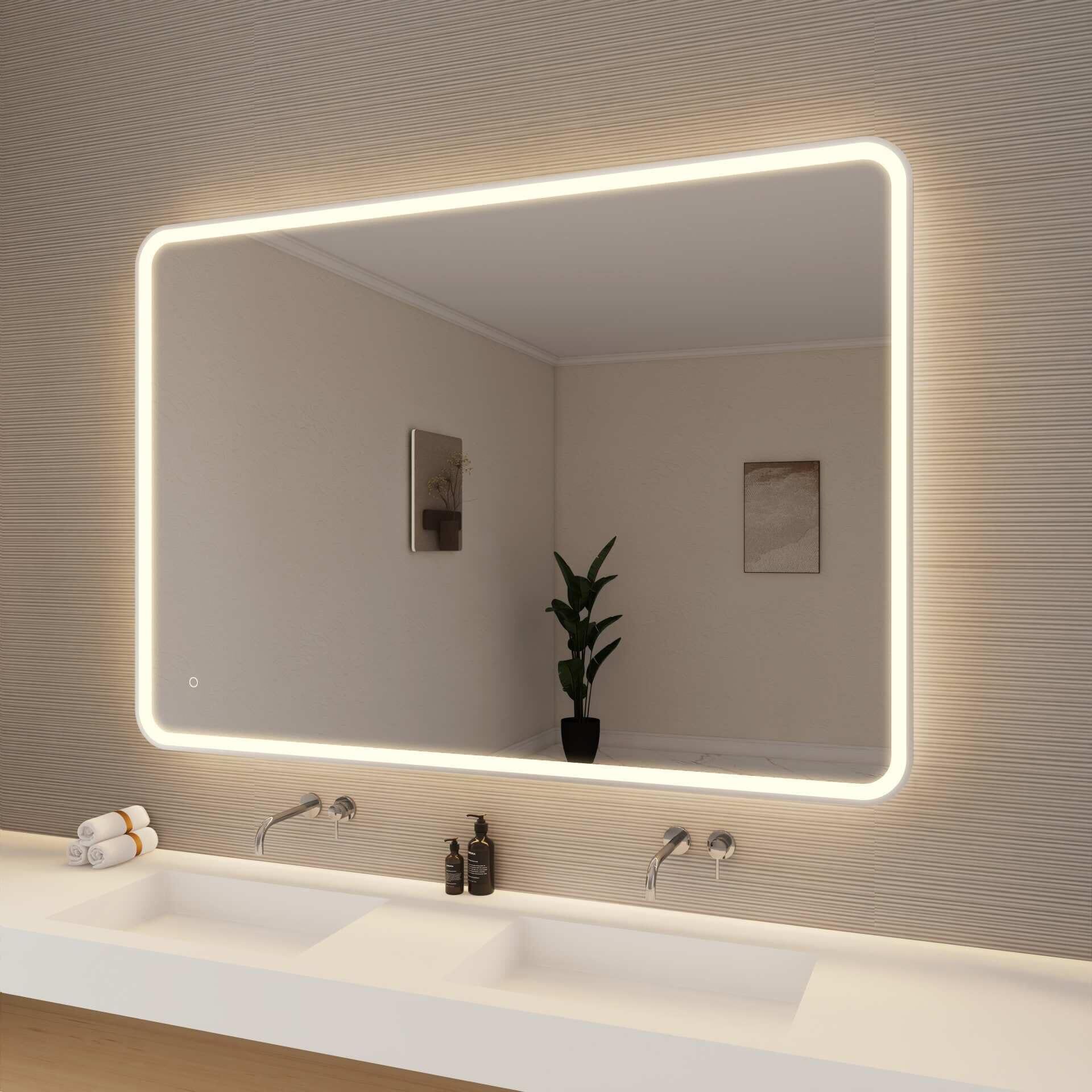 Harmoni 60 Inch Round LED Lighted Mirror by Elegant Decor