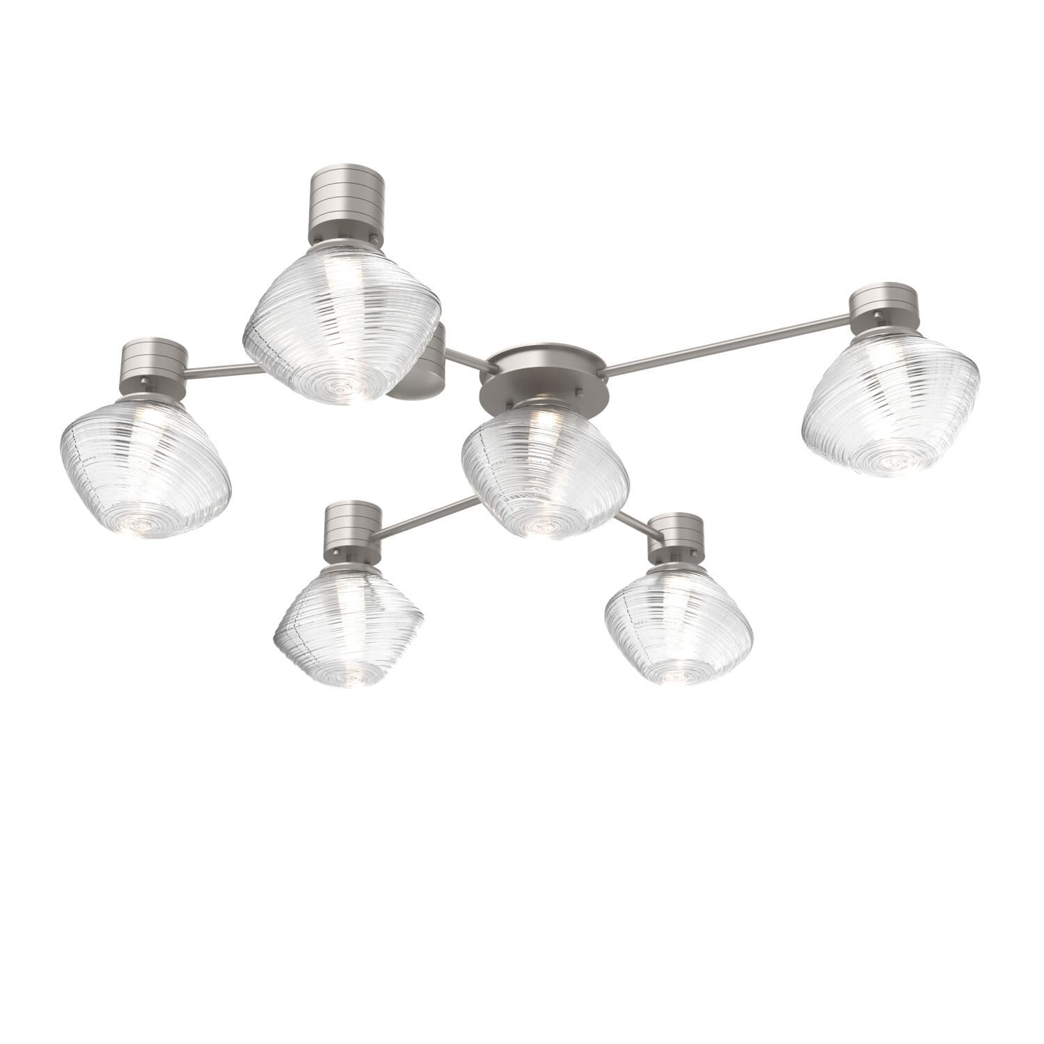 Shown in Beige Silver finish and Clear glass