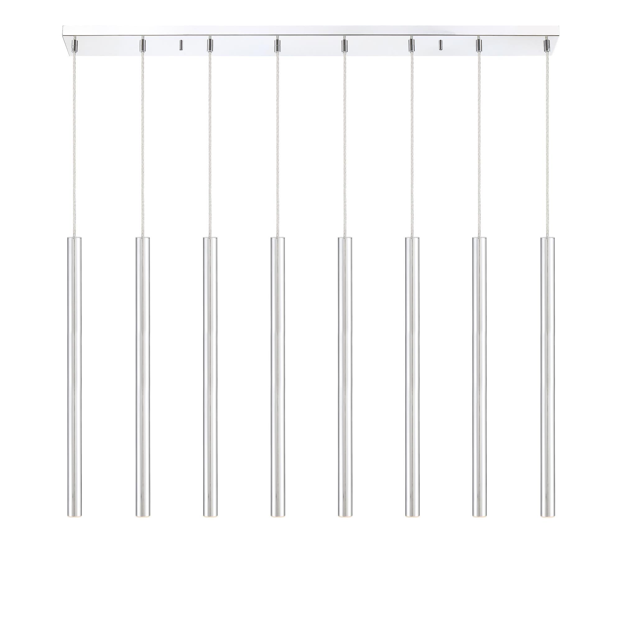 Shown in Chrome finish and Steel glass and Steel shade