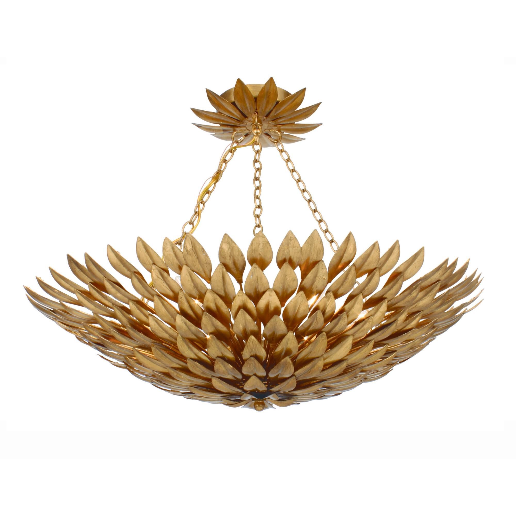 Broche 24 Inch 6 Light Semi Flush Mount by Crystorama