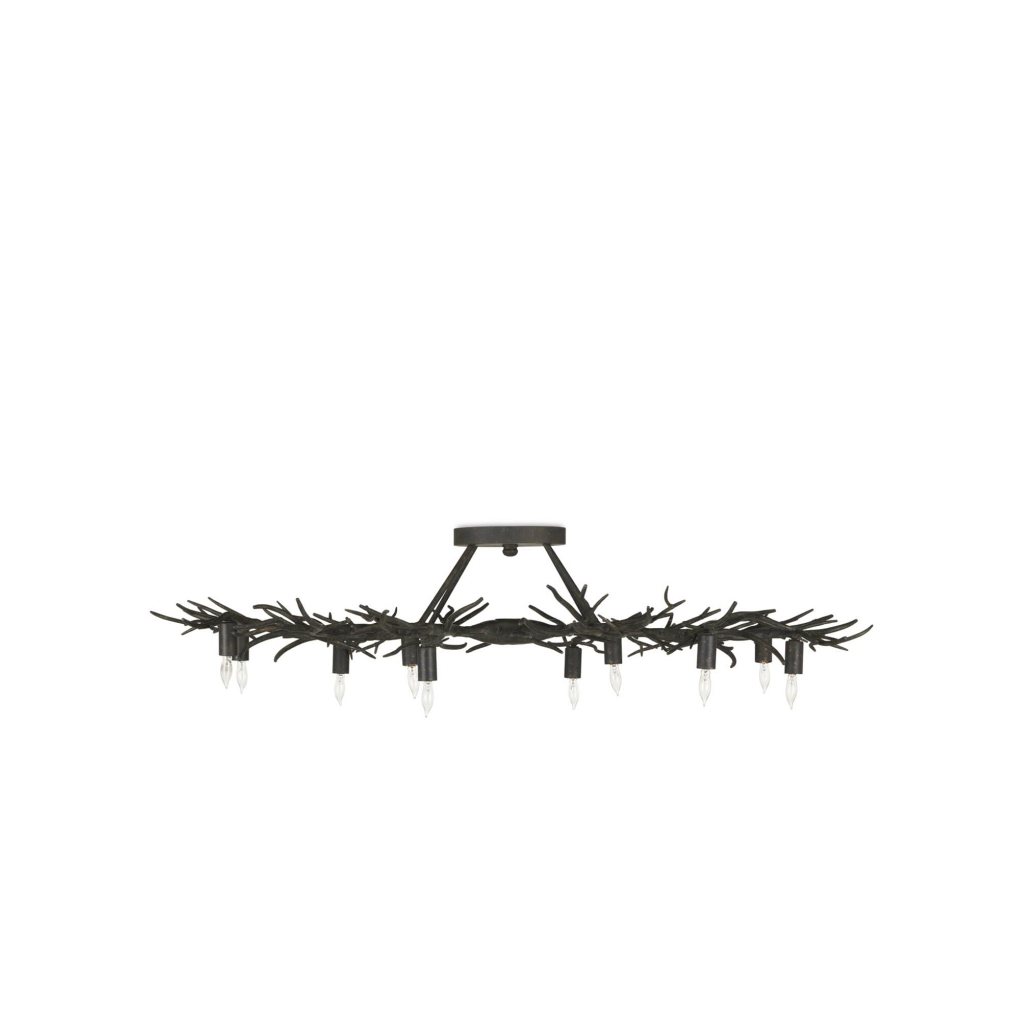Rainforest 43 Inch 10 Light Semi Flush Mount,