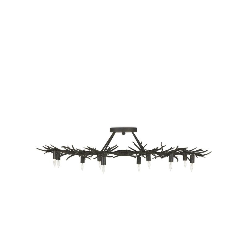 Rainforest 43 Inch 10 Light Semi Flush Mount by Currey and Company