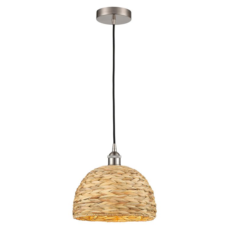 Bruno Marashlian Woven Rattan Mini Pendant by Innovations Lighting