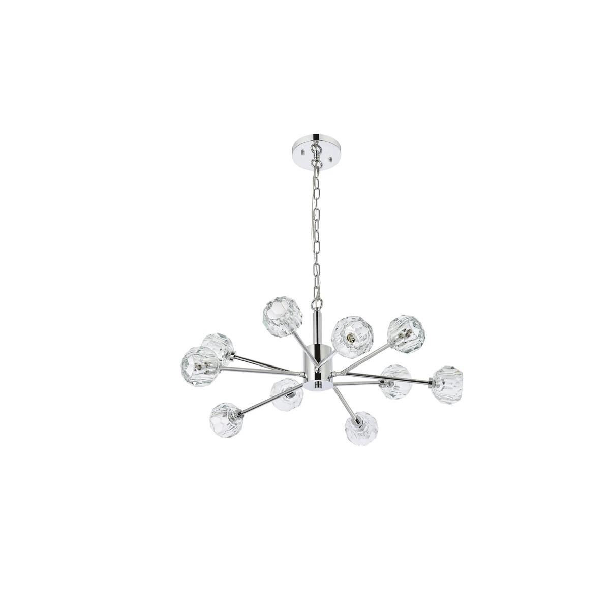 Shown in Chrome  finish and RC Clear crystal and Clear glass