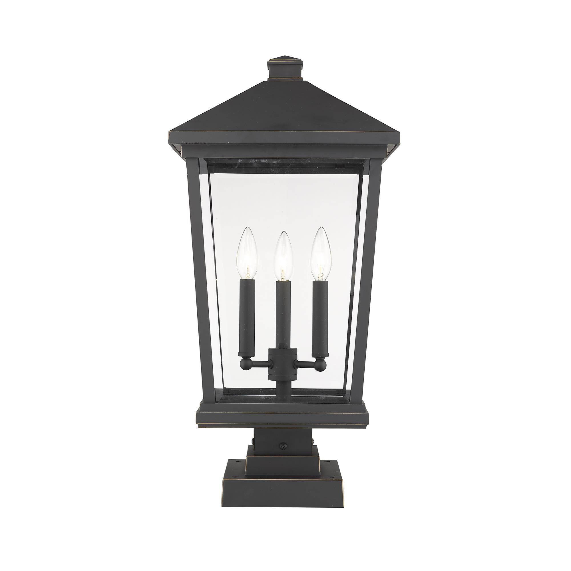 Beacon 24 Inch Tall 3 Light Outdoor Pier Lamp by Z-Lite