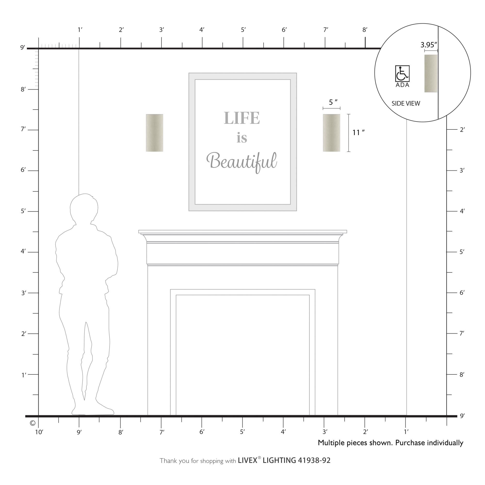 Manorwood 11 Inch Wall Sconce by Livex Lighting