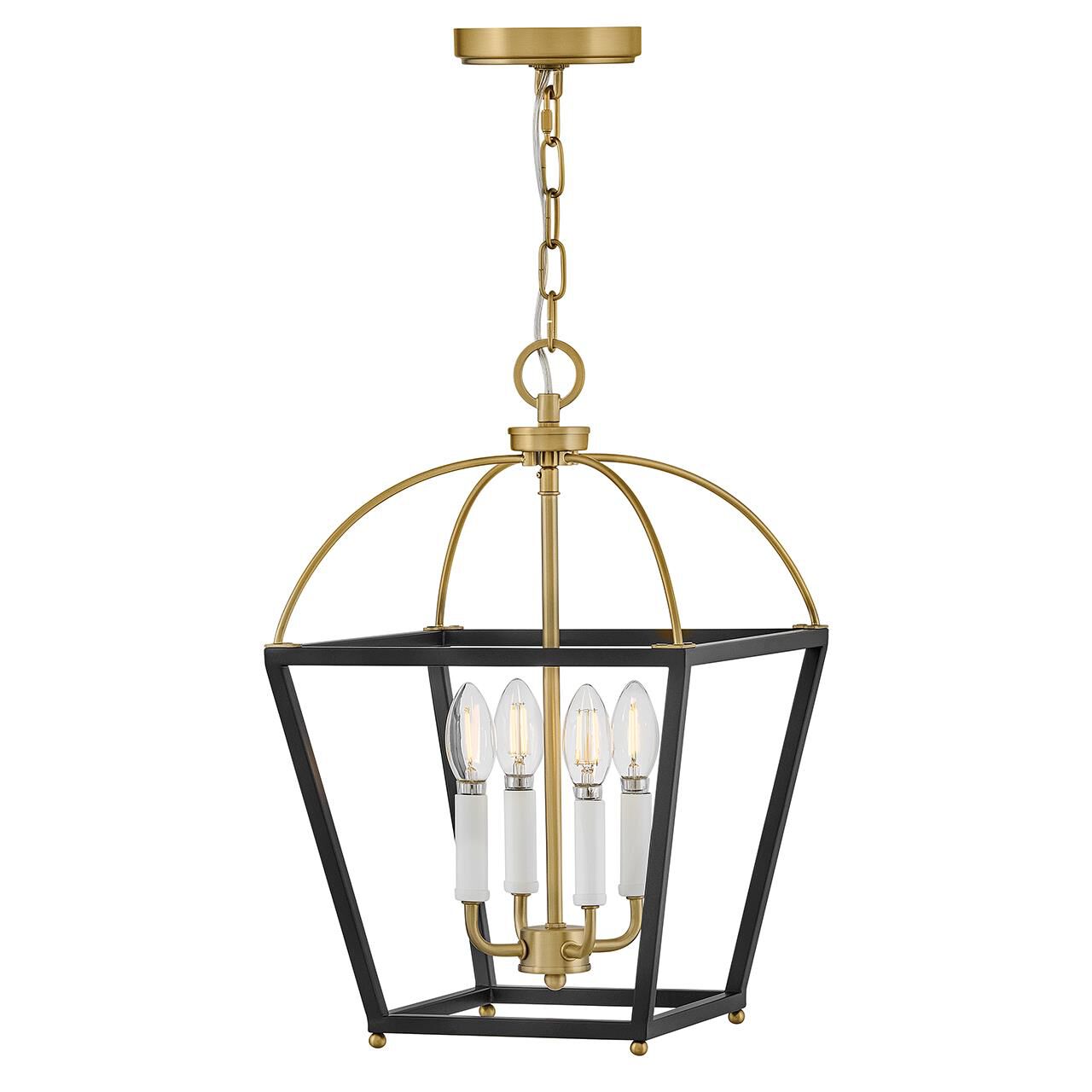 Shown in Black and Lacquered Brass finish