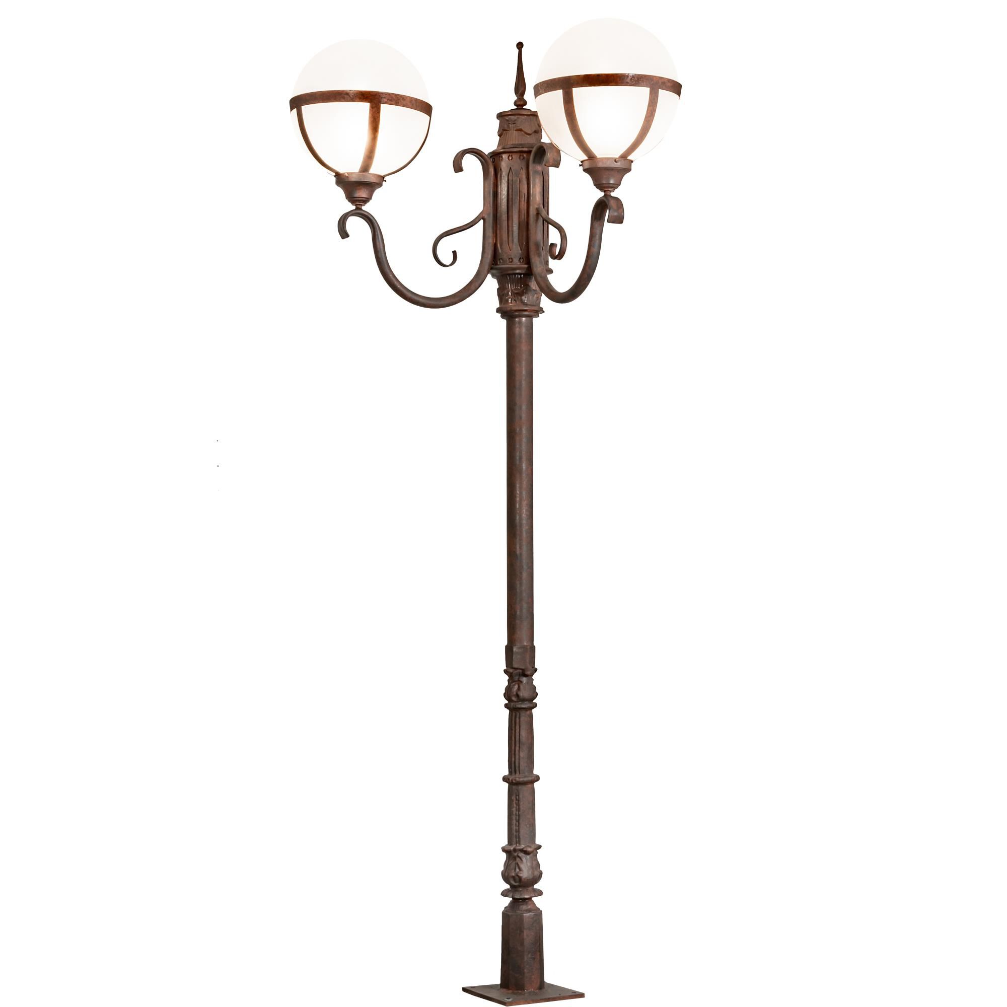 Bola 84 Inch Tall 2 Light Outdoor Post Lamp by Meyda Lighting