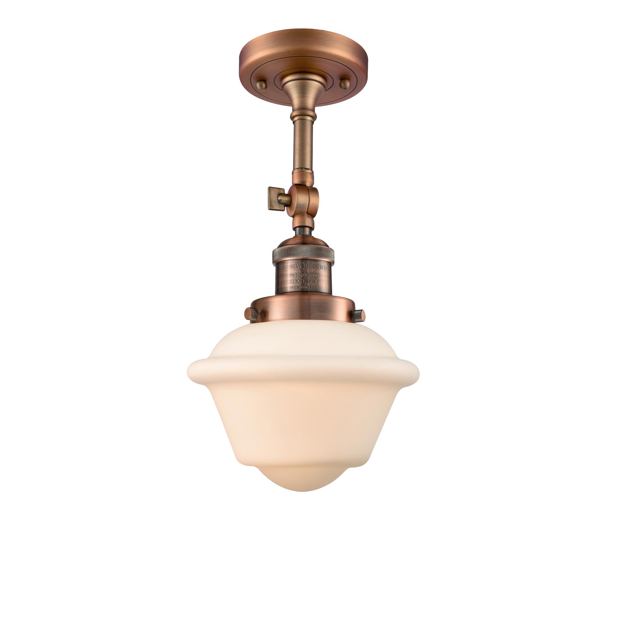 Bruno Marashlian Small Oxford 7 Inch 1 Light Semi Flush Mount by Innovations Lighting