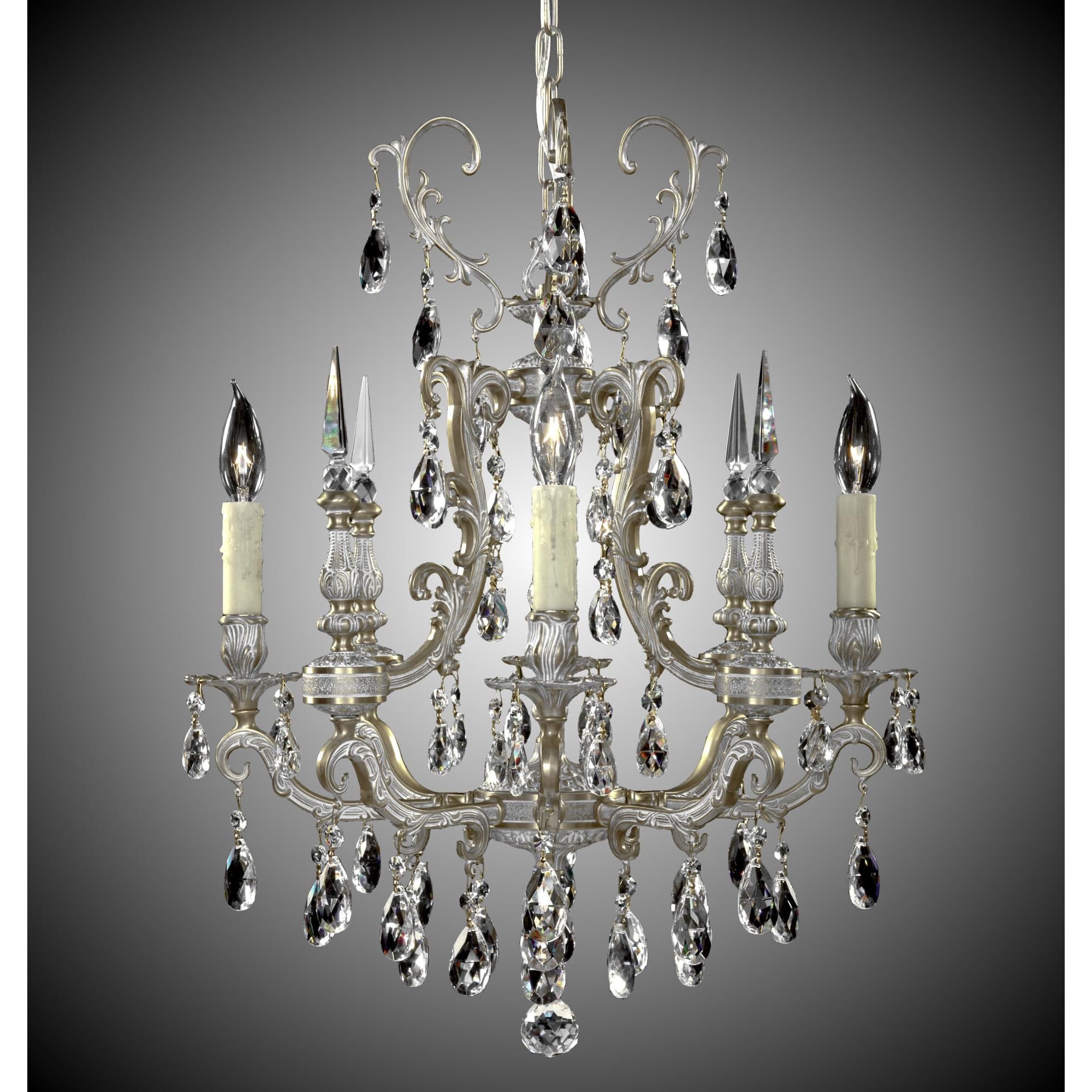 Shown in Antique White Glossy finish and Oval Precision crystal