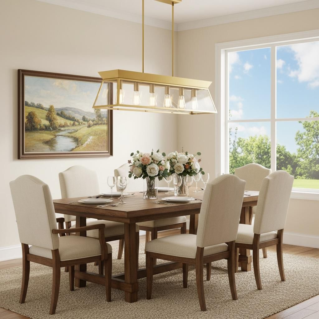 Shown in Brushed Brass finish and Clear glass