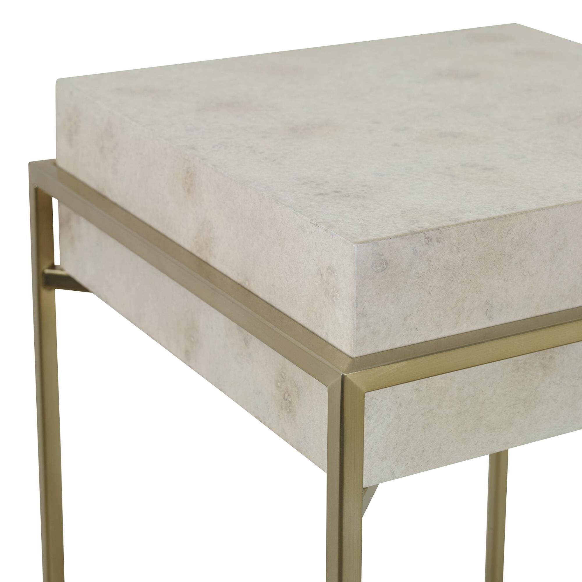 Uttermost Inda Modern Ivory Plant Stand Pedestal by Uttermost