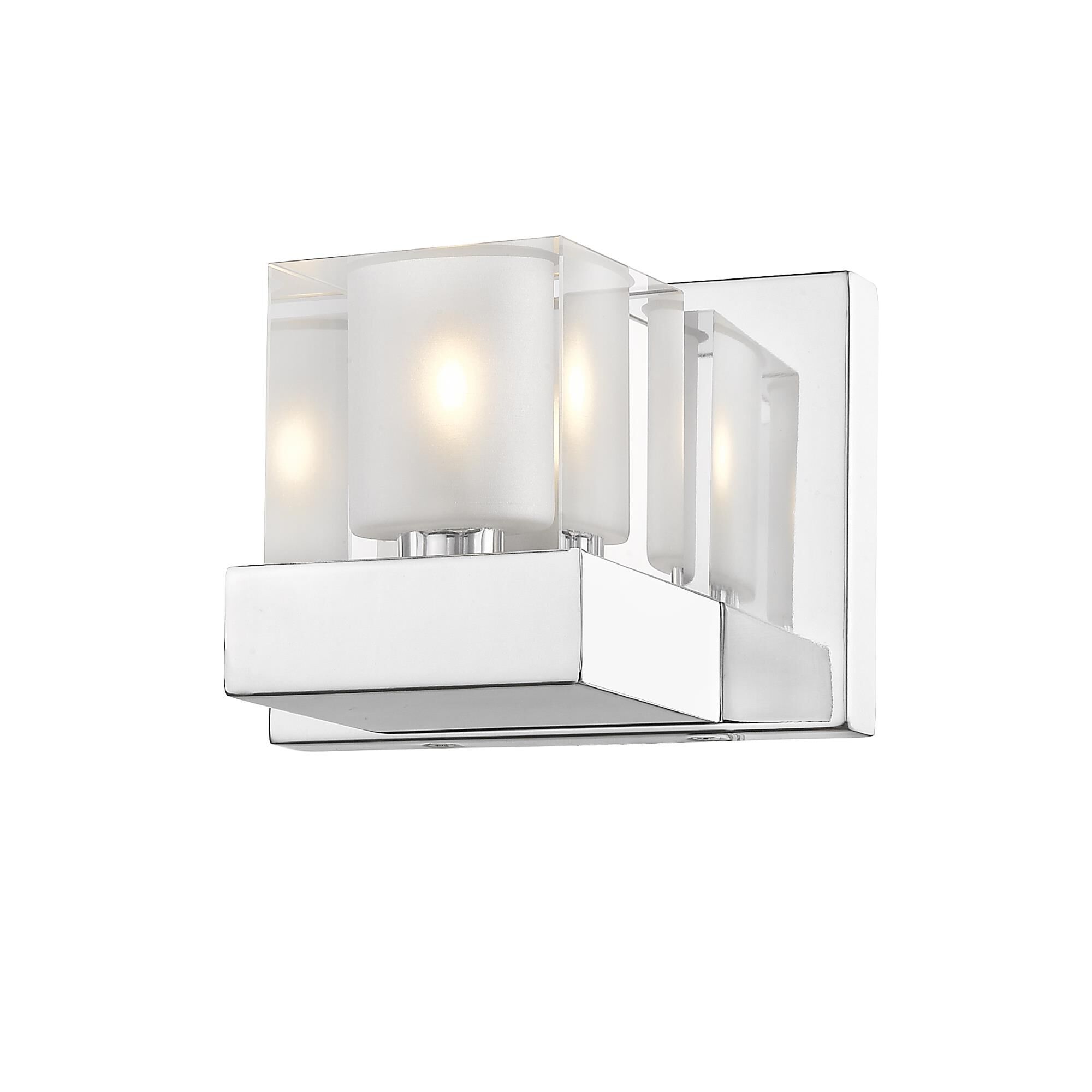 Shown in Chrome finish and Crystal glass and Crystal shade