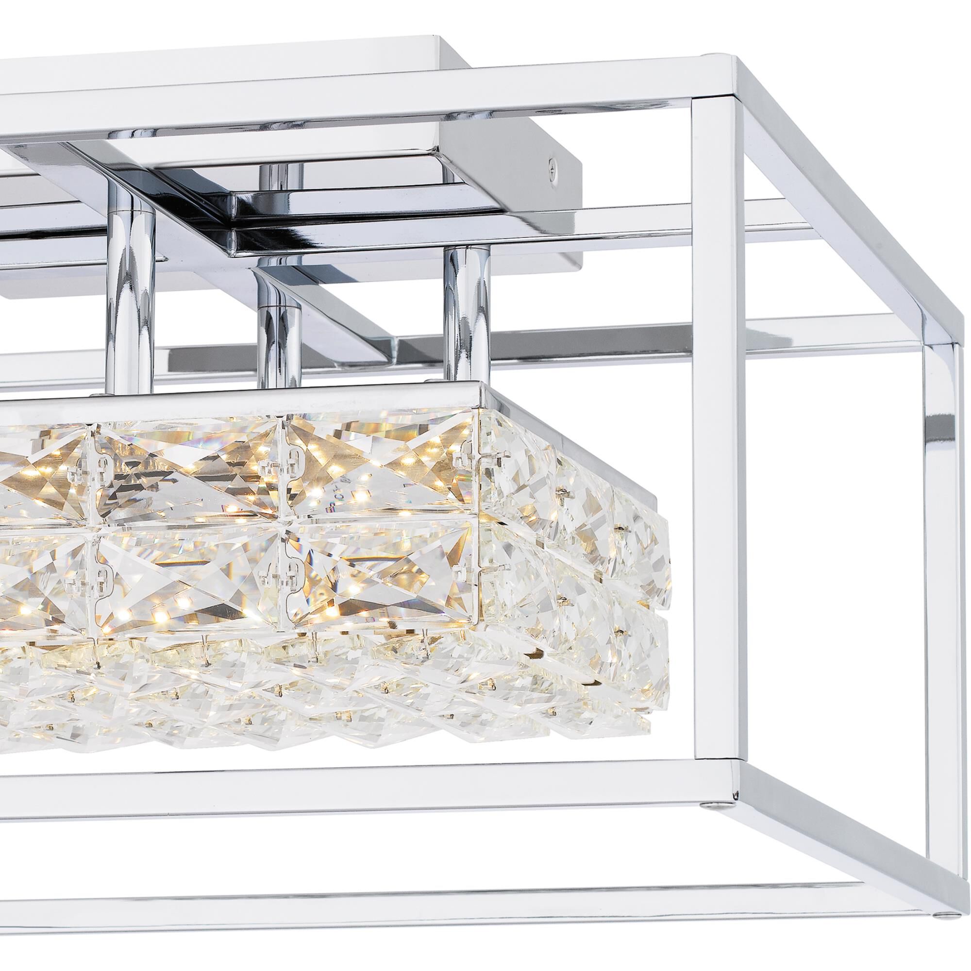 Shown in Polished Chrome finish and Clear Crystal Glass shade