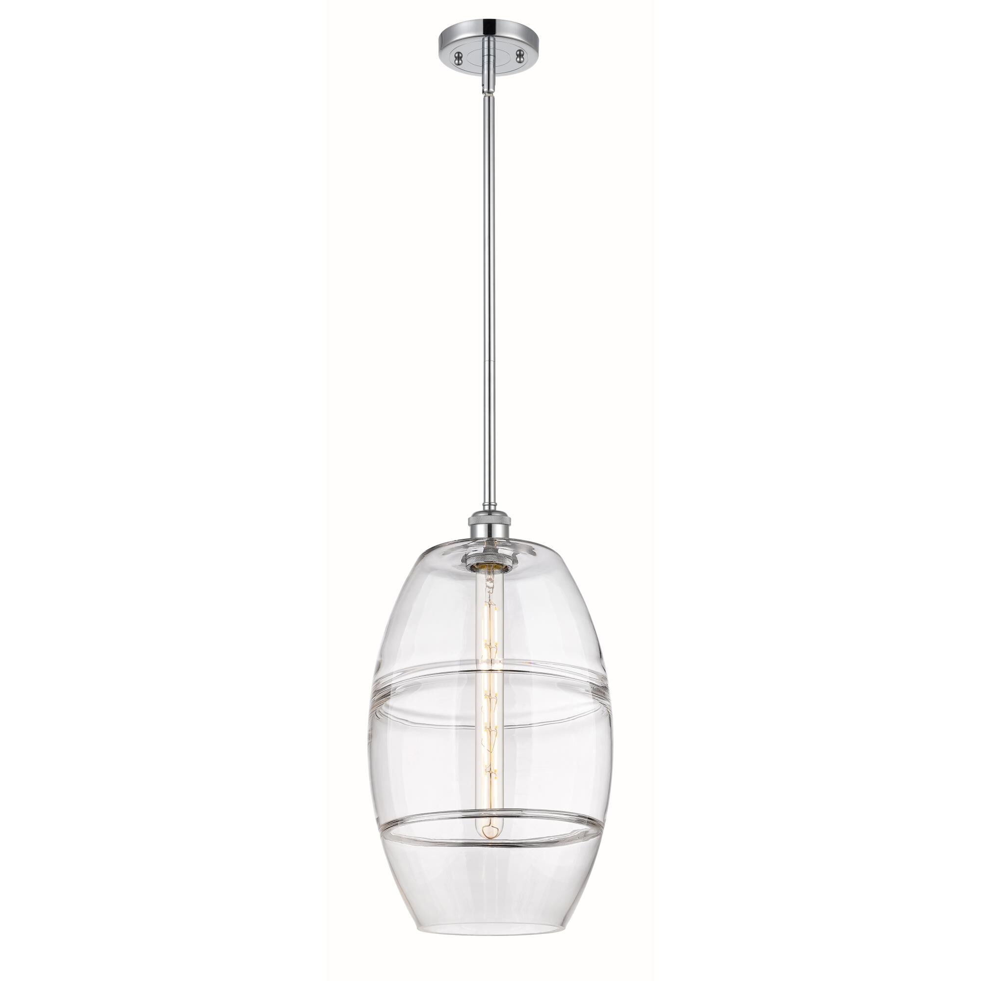 Shown in Polished Chrome finish and Clear glass