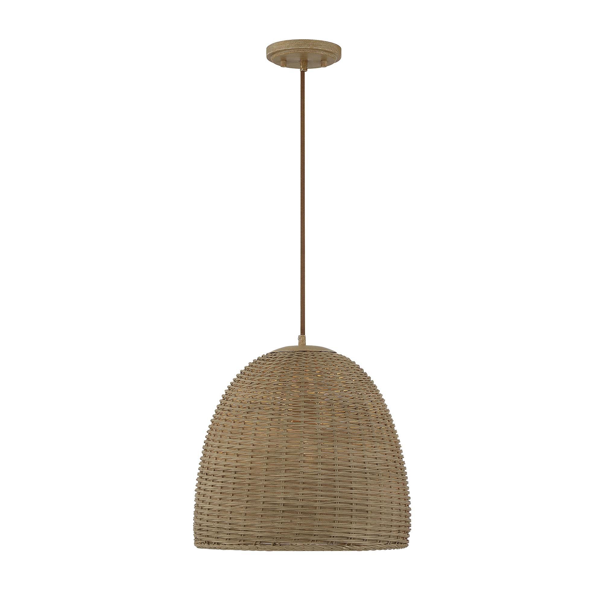 Shown in Natural Wicker finish and Natural Wicker shade