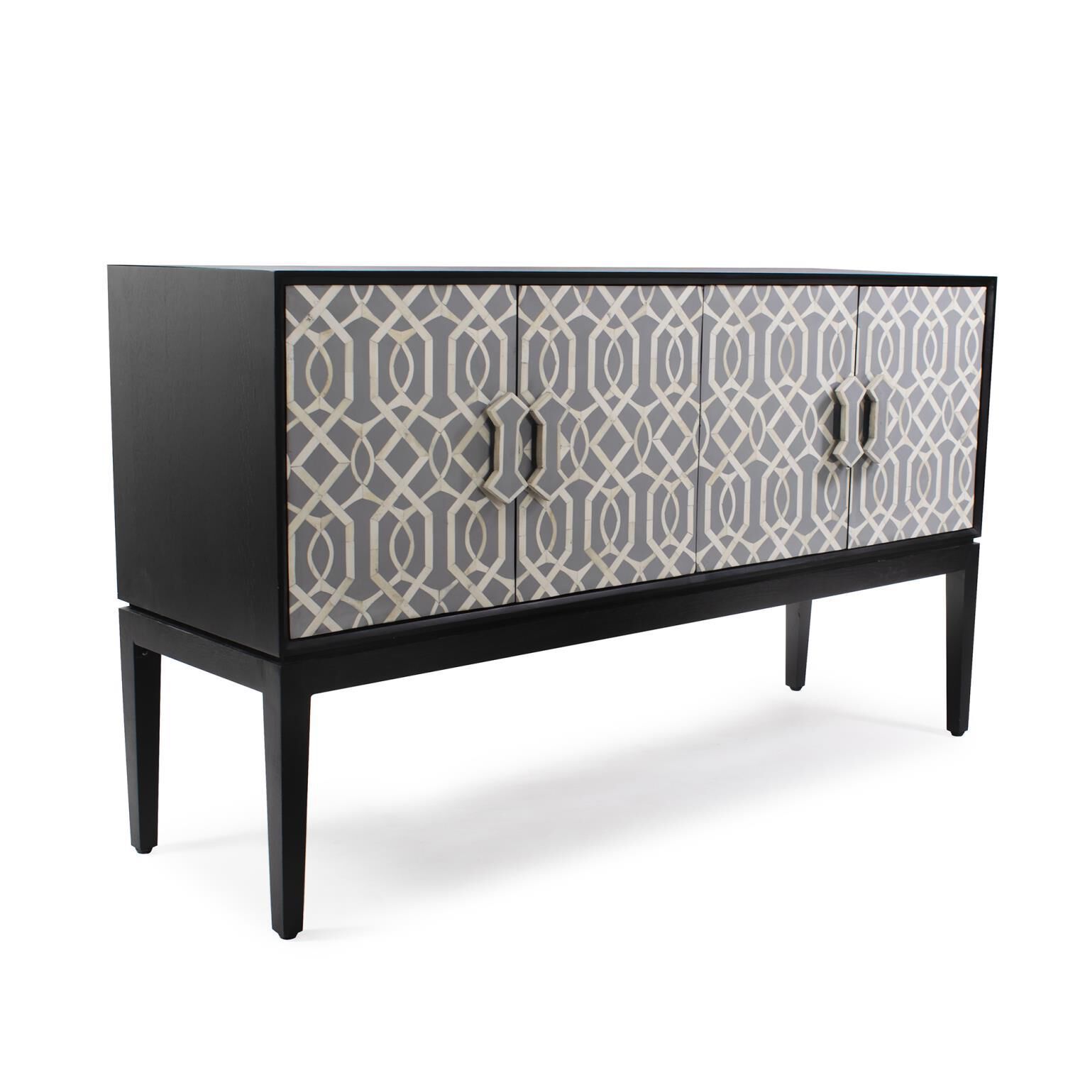 Shown in Natural Bone, Black, Gray and White finish