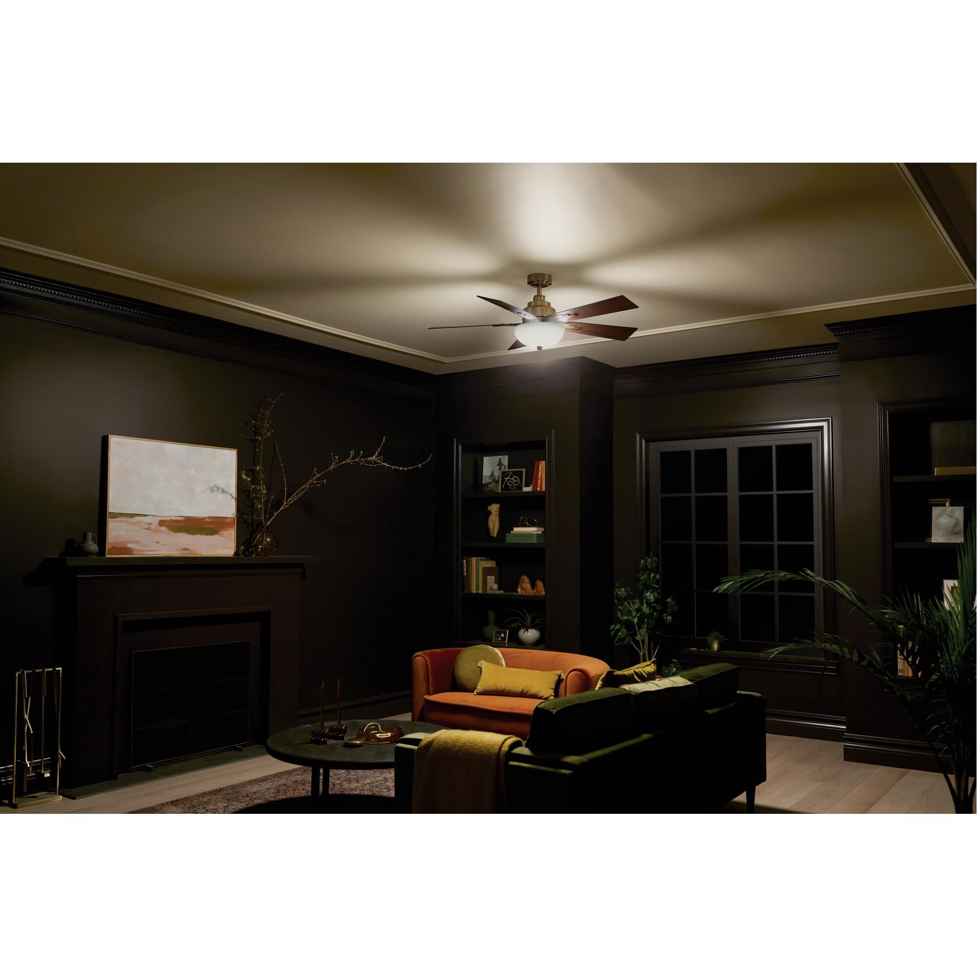 Shown in Brushed Natural Brass finish and Frosted glass