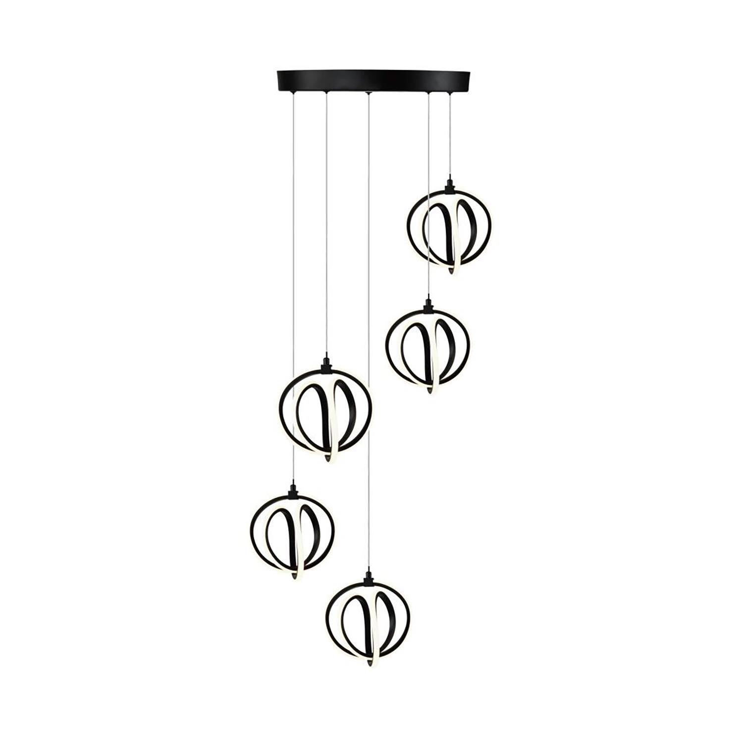 Rose 20 Inch Multi Light Pendant by Artcraft