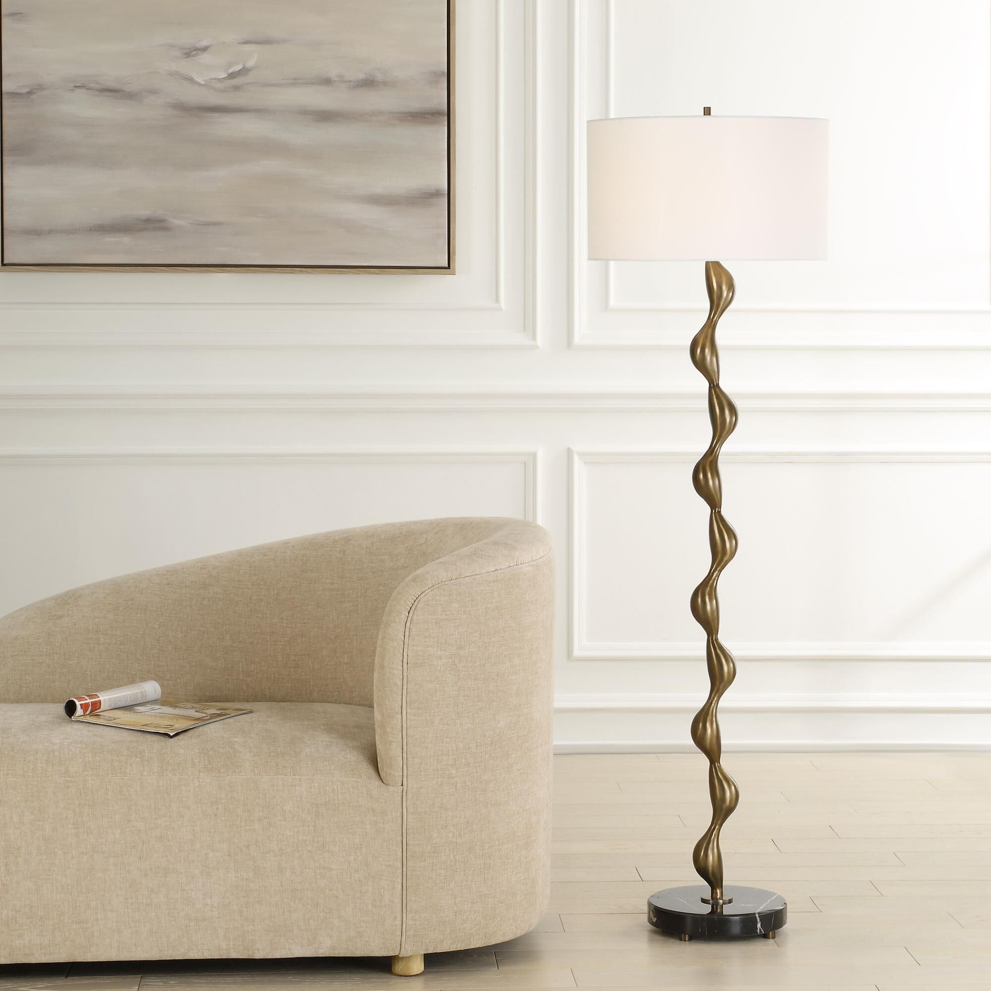 Renee Wightman Remolino 65 Inch Floor Lamp by Uttermost
