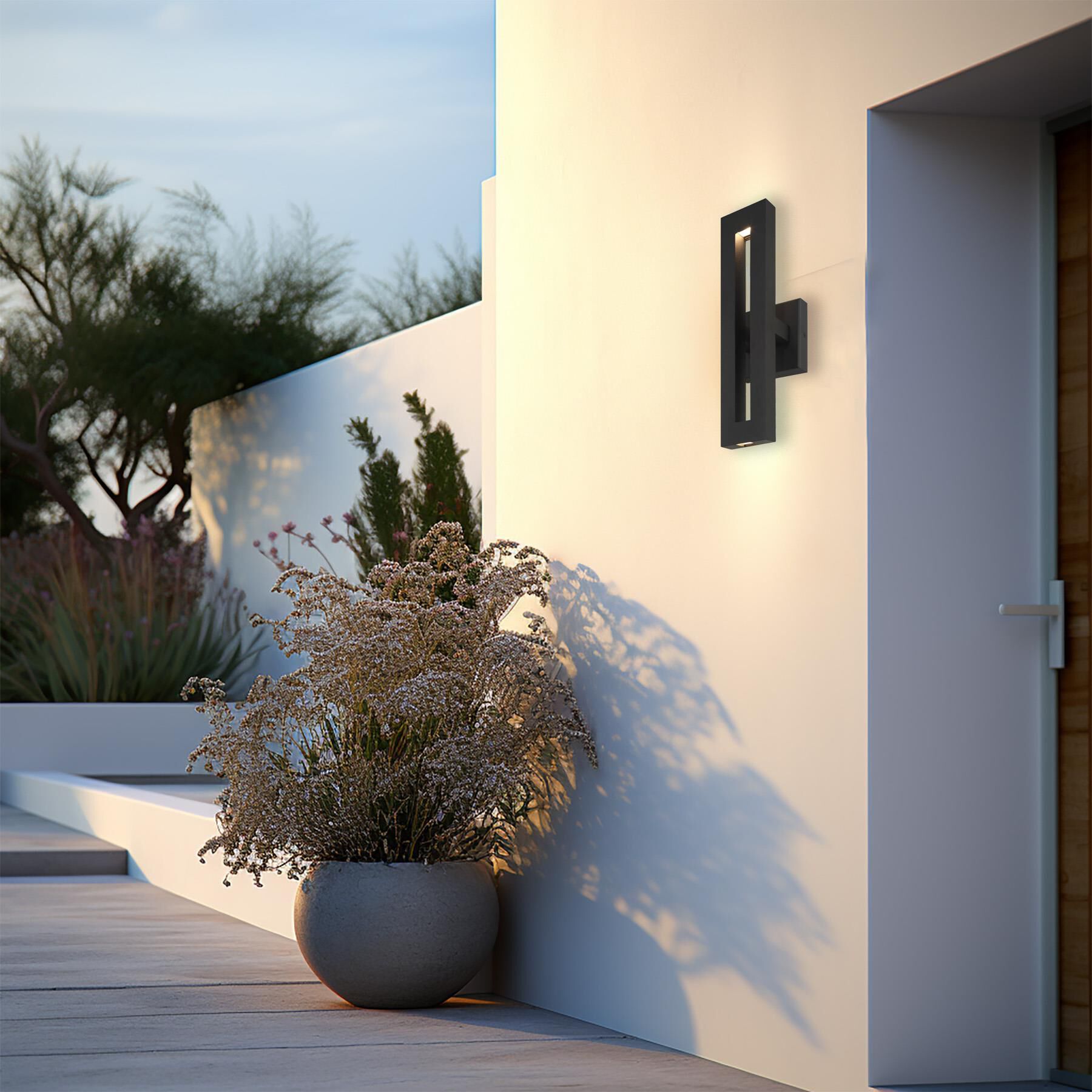 Shown in Coal finish and Frosted glass