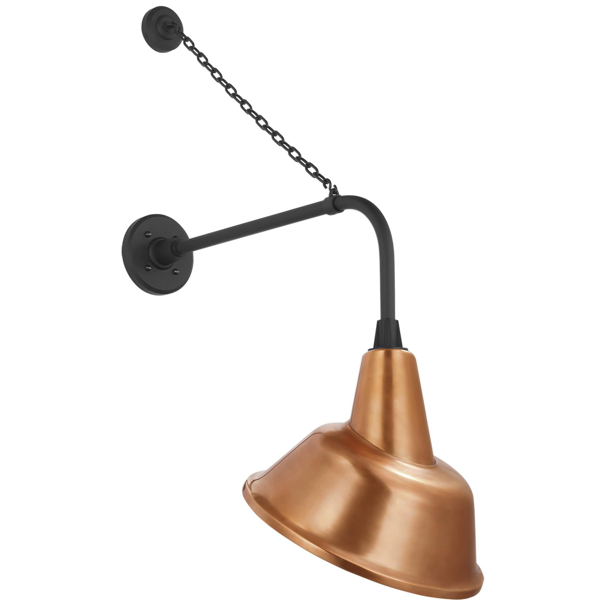 Shown in Matte Black finish and Copper shade