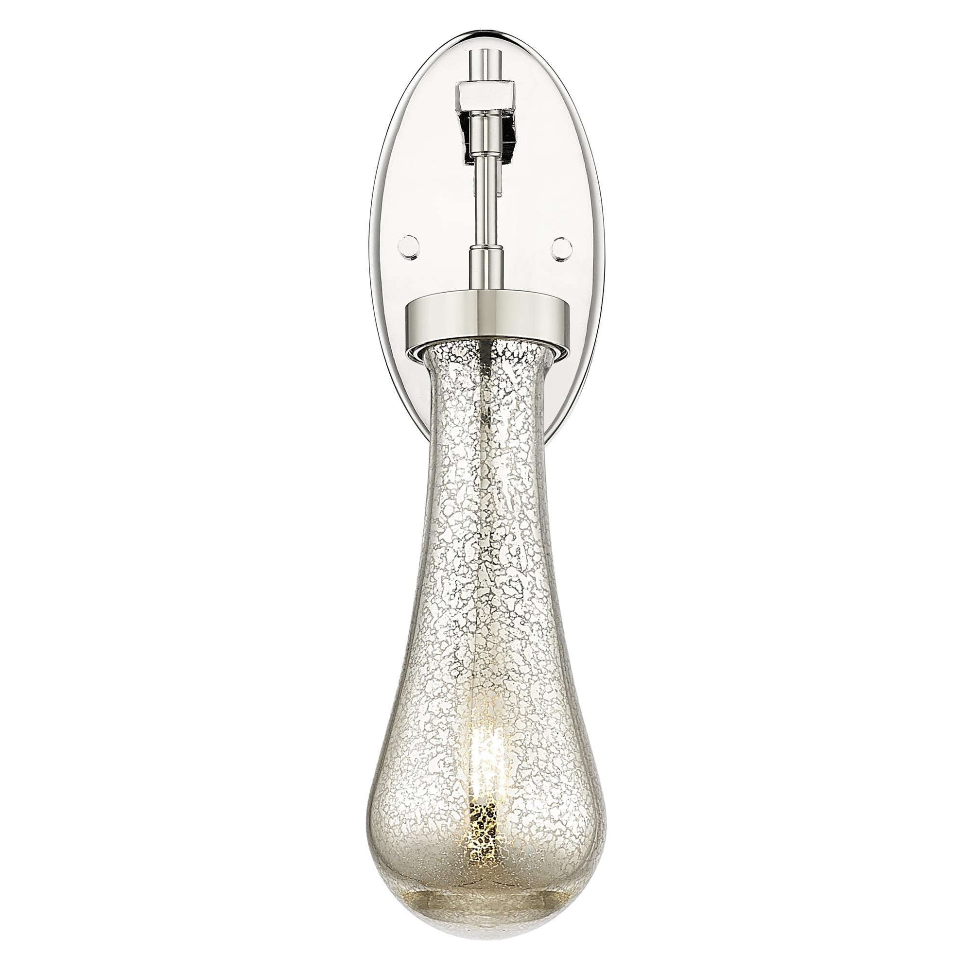 Shown in Polished Nickel finish and Mercury glass