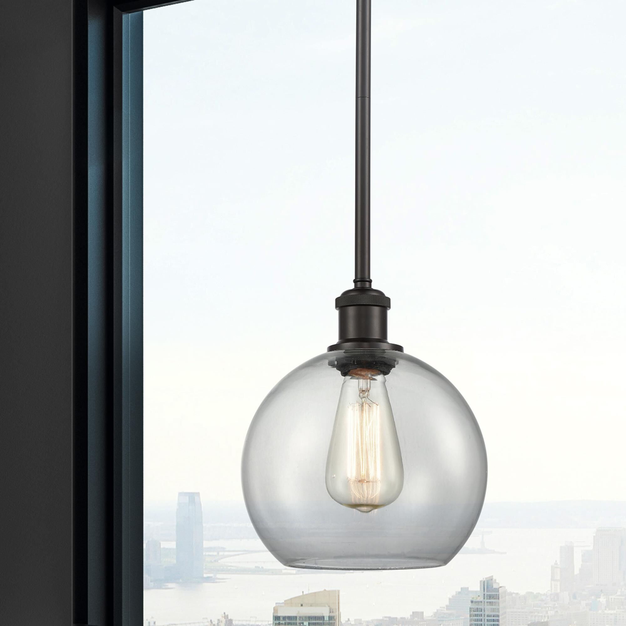 Shown in Oil Rubbed Bronze finish and Clear glass