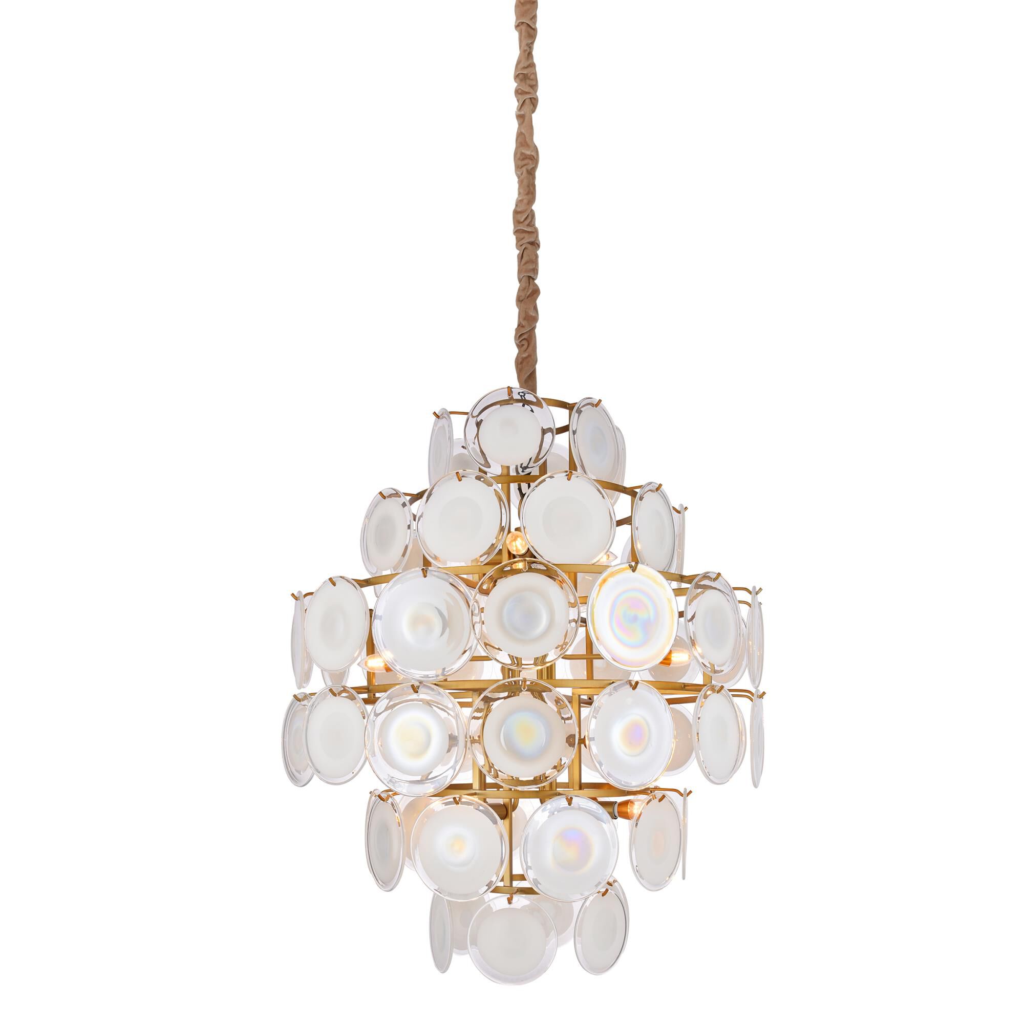 Isla 35 Inch 16 Light Chandelier by Harp and Finial