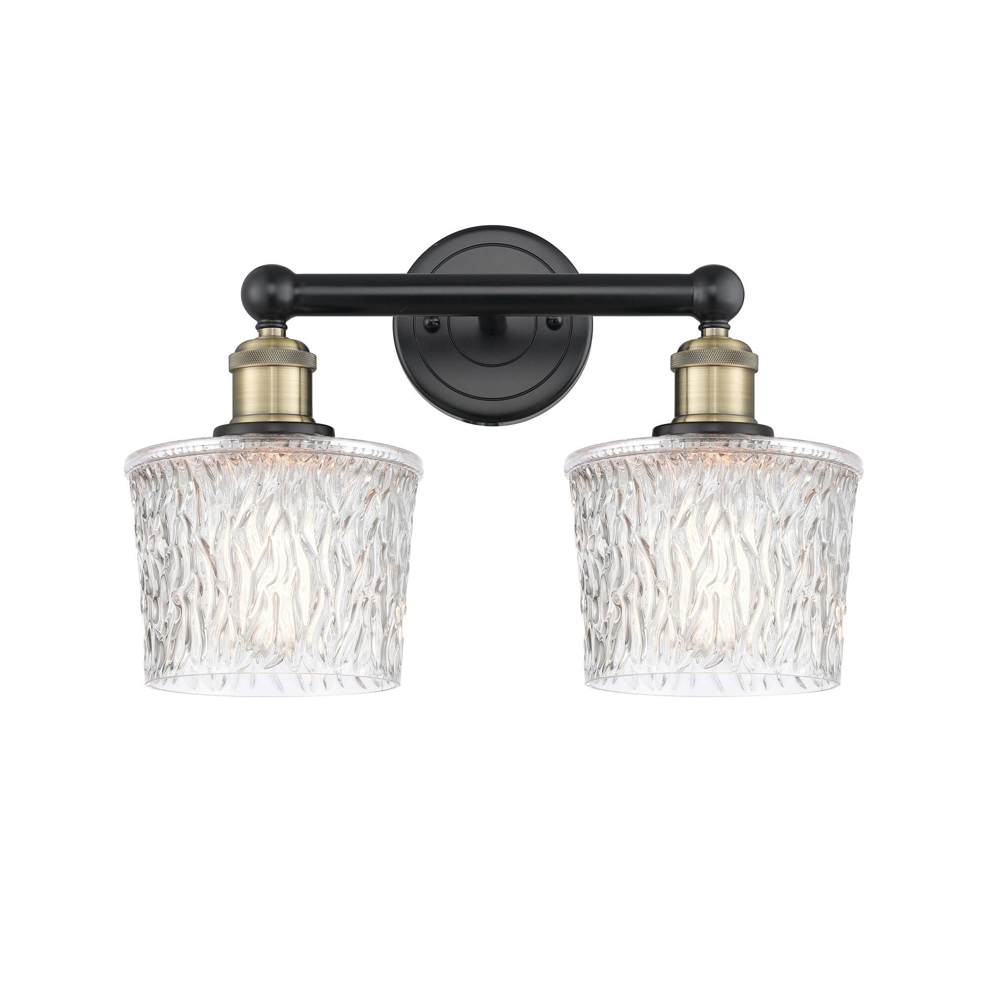 Shown in Black Antique Brass finish and Clear glass