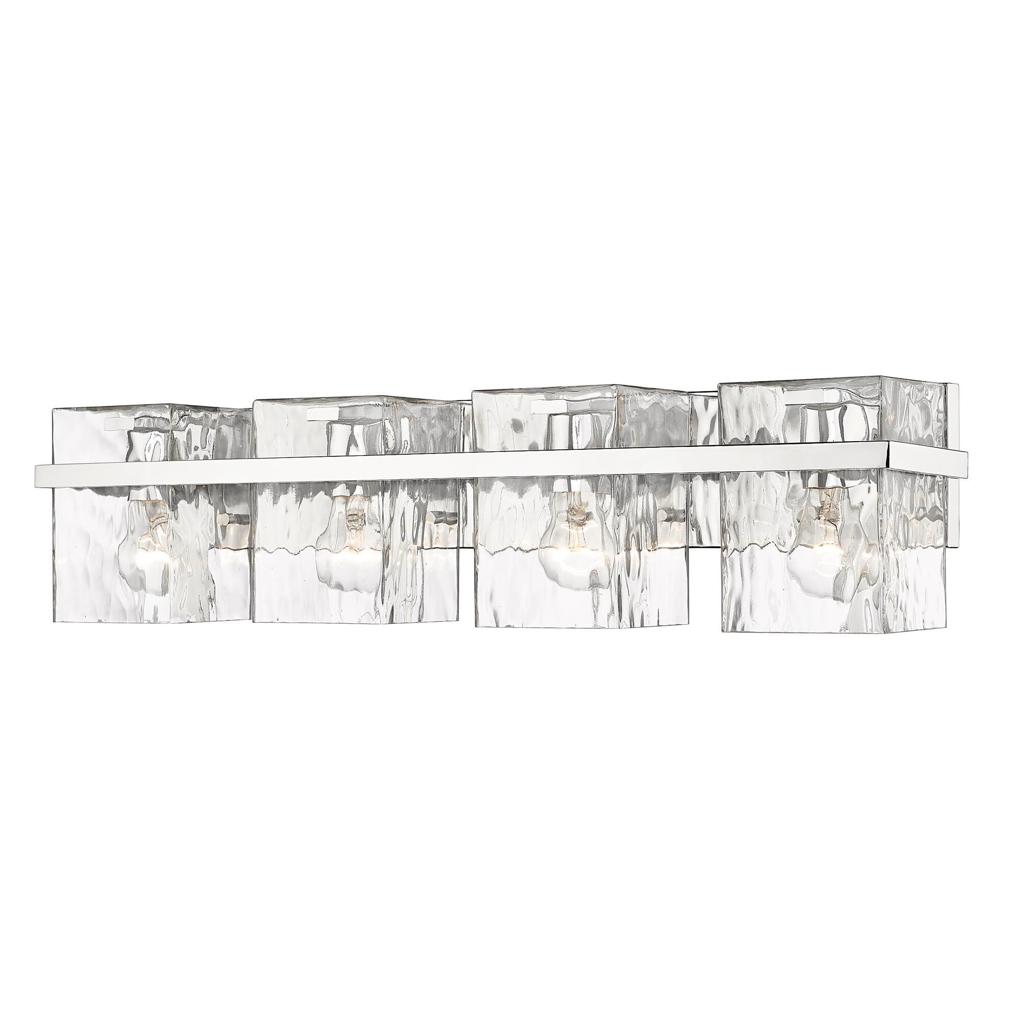 Shown in Chrome finish and Glass shade