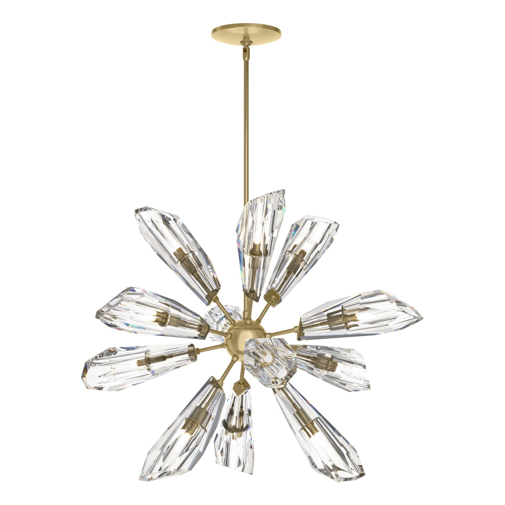 Shown in Modern Brass finish and Clear crystal and Clear Crystal shade