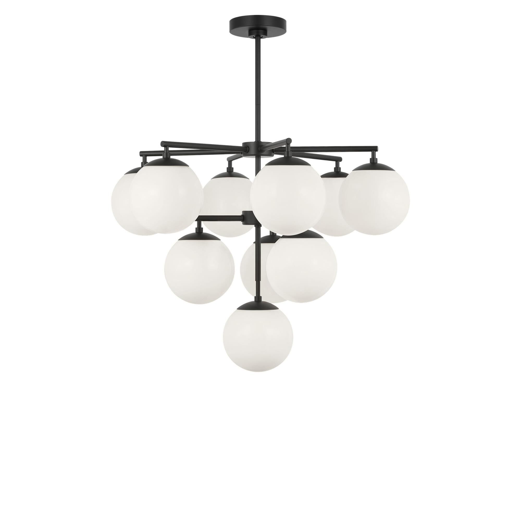 Shown in Midnight Black finish and Clear White glass