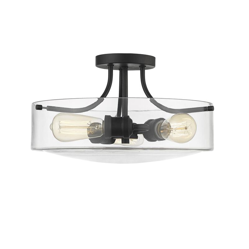 Delaney 15 Inch 3 Light Semi Flush Mount by Z-Lite