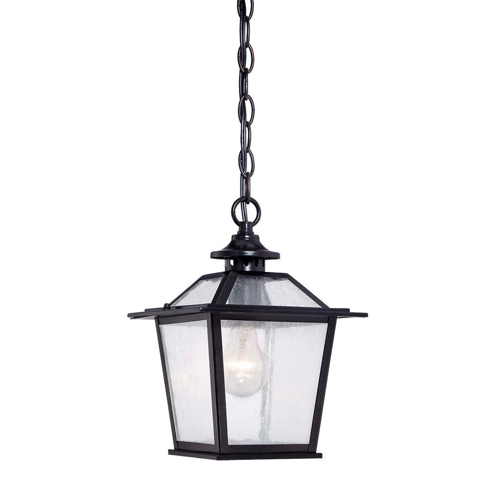Shown in Matte Black finish and Clear glass and Clear Seeded Glass Panes shade