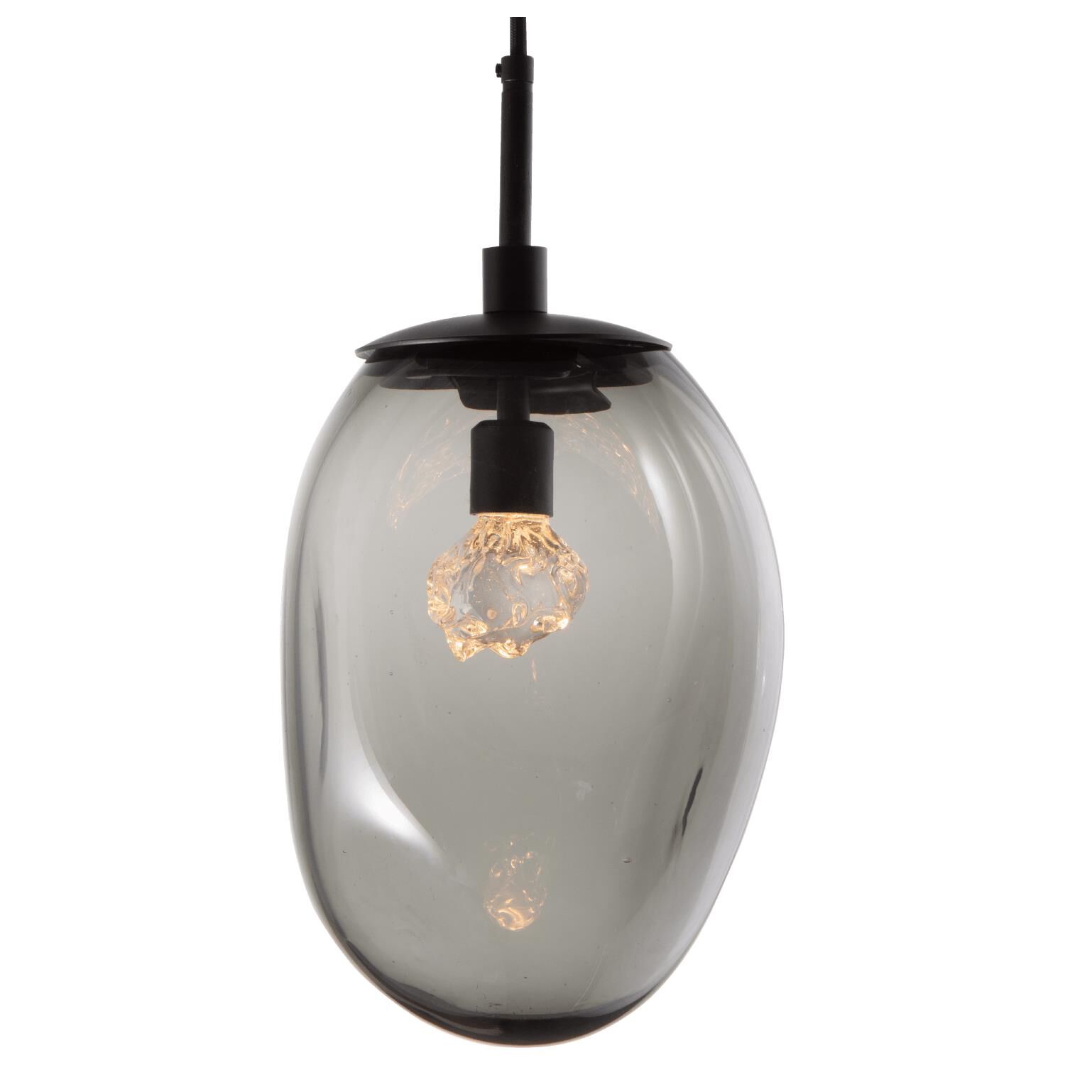 Shown in Matte Black finish and Floret Inner Smoke Outer glass