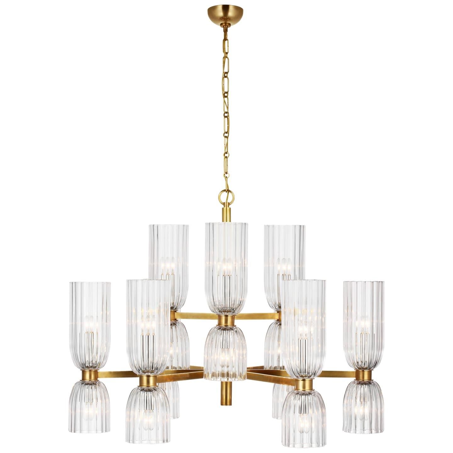 AERIN Asalea 34 Inch 18 Light LED Chandelier by Visual Comfort Signature Collection