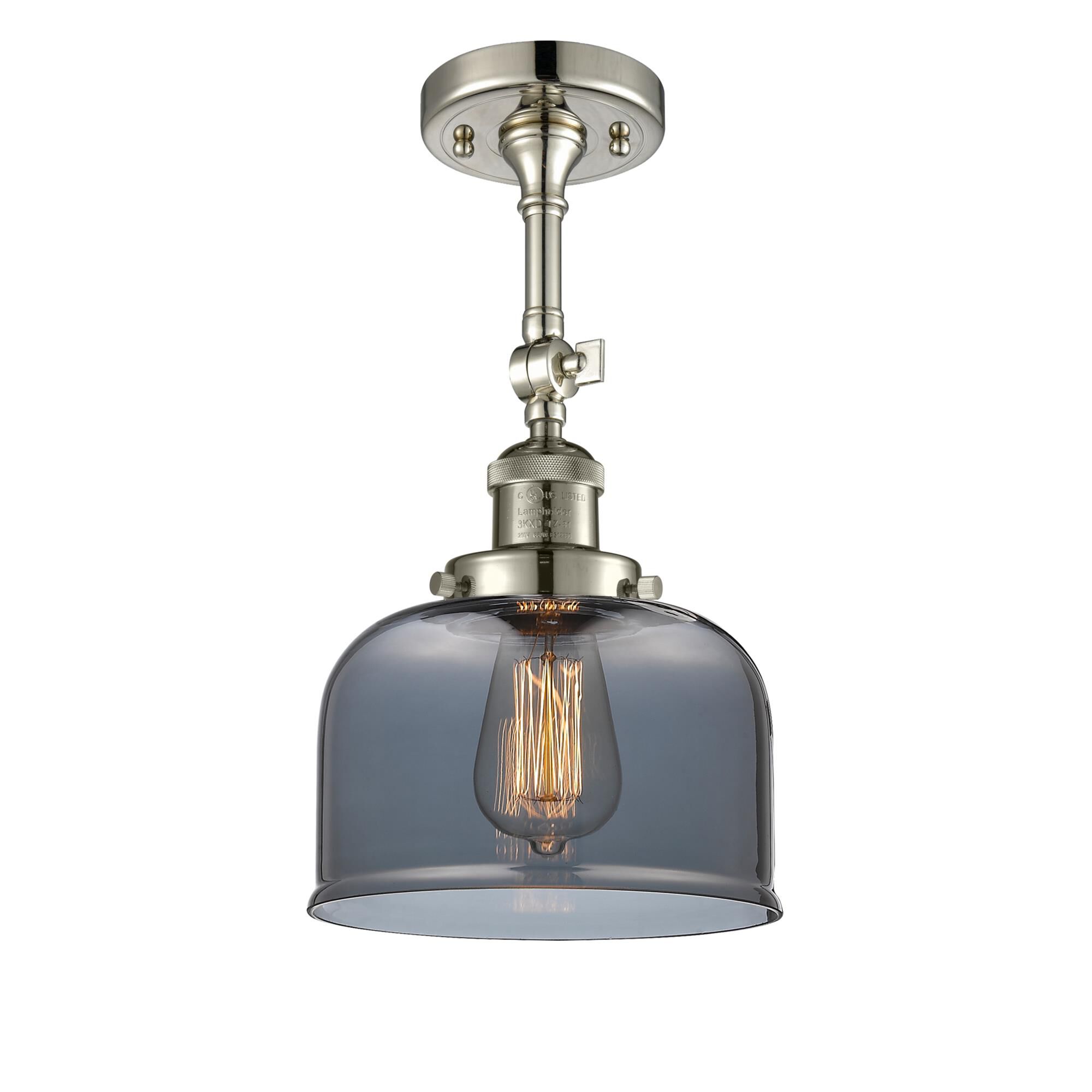 Bruno Marashlian Large Bell 8 Inch 1 Light Semi Flush Mount by Innovations Lighting