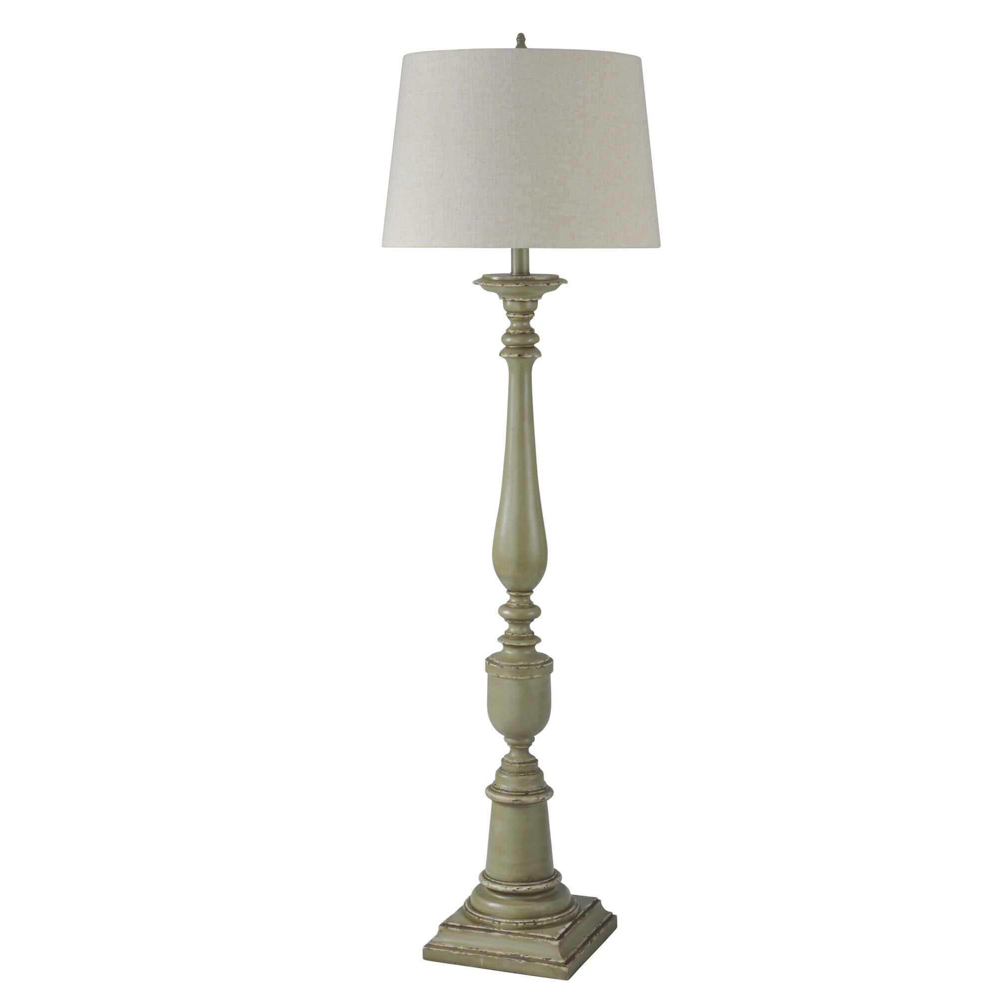 Shown in Distressed Green finish and Oatmeal Hardback Fabric shade