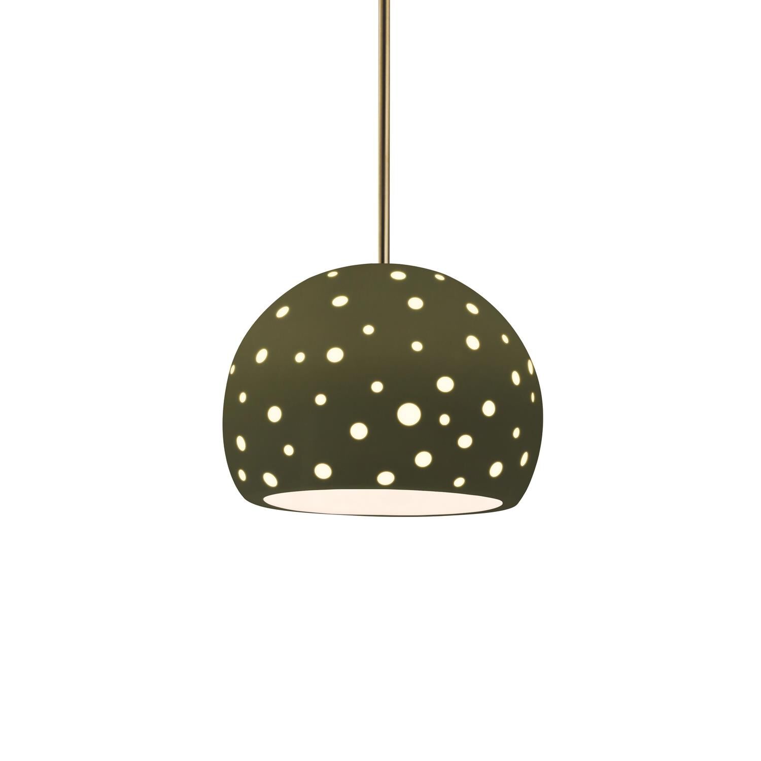 Perforated Globe 7 Inch Mini Pendant by Justice Design Group