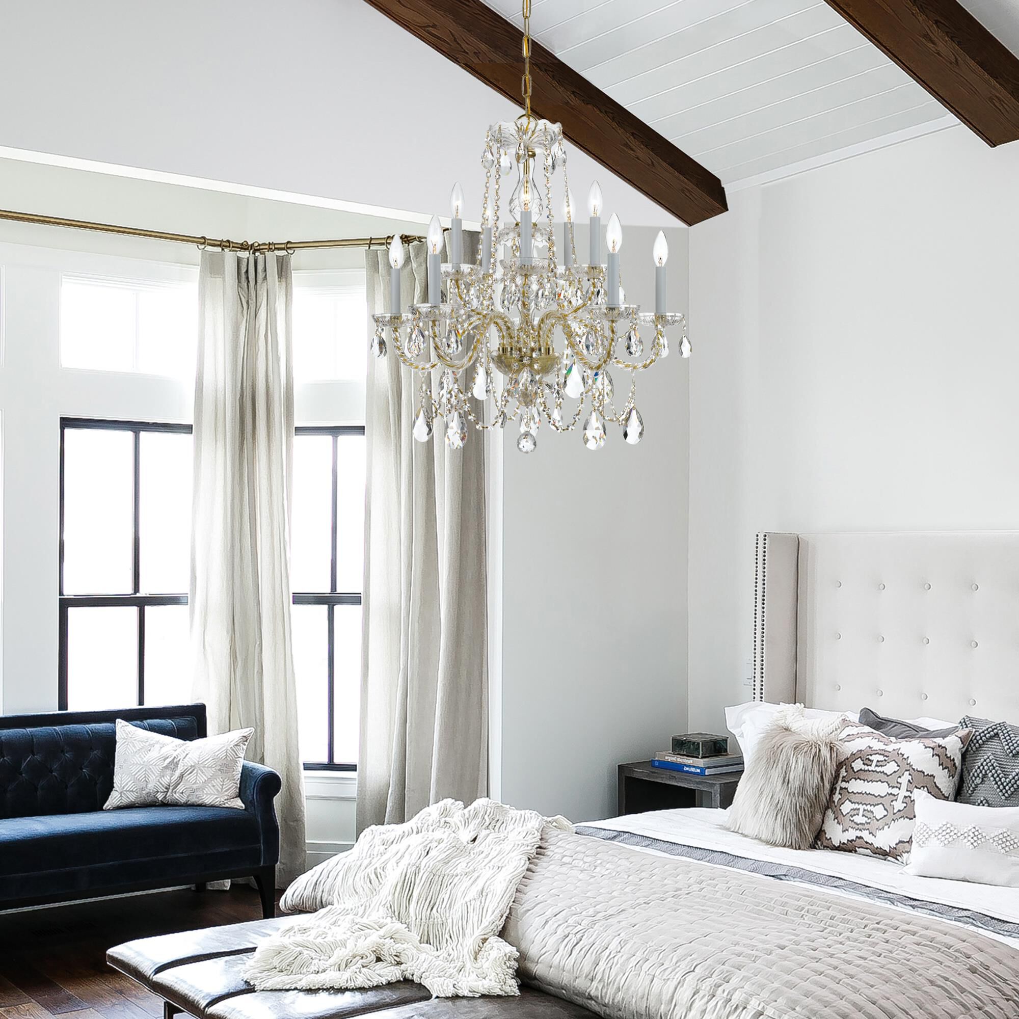 Traditional Crystal 26 Inch 10 Light Chandelier by Crystorama