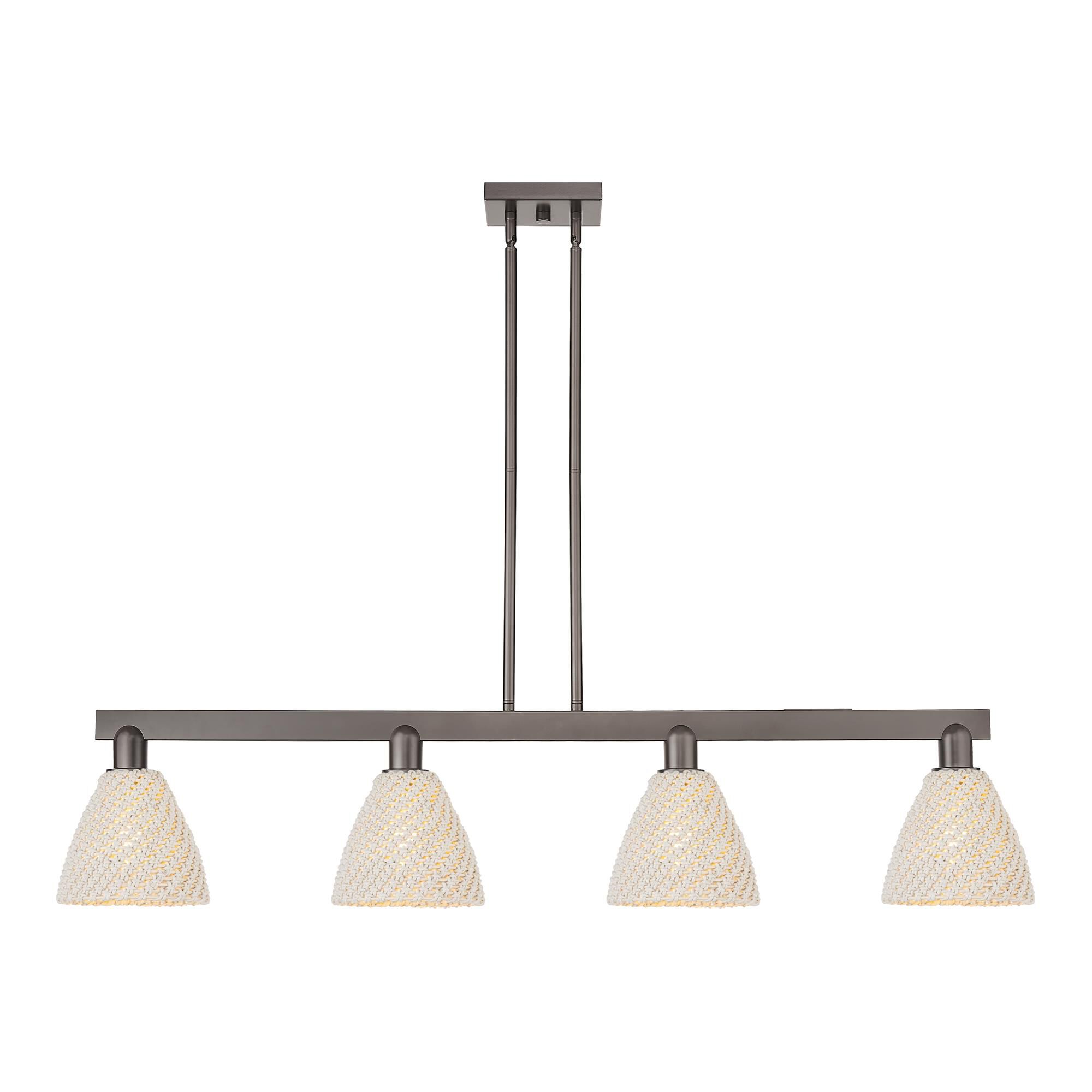 Shown in Oil Rubbed Bronze finish and Natural shade